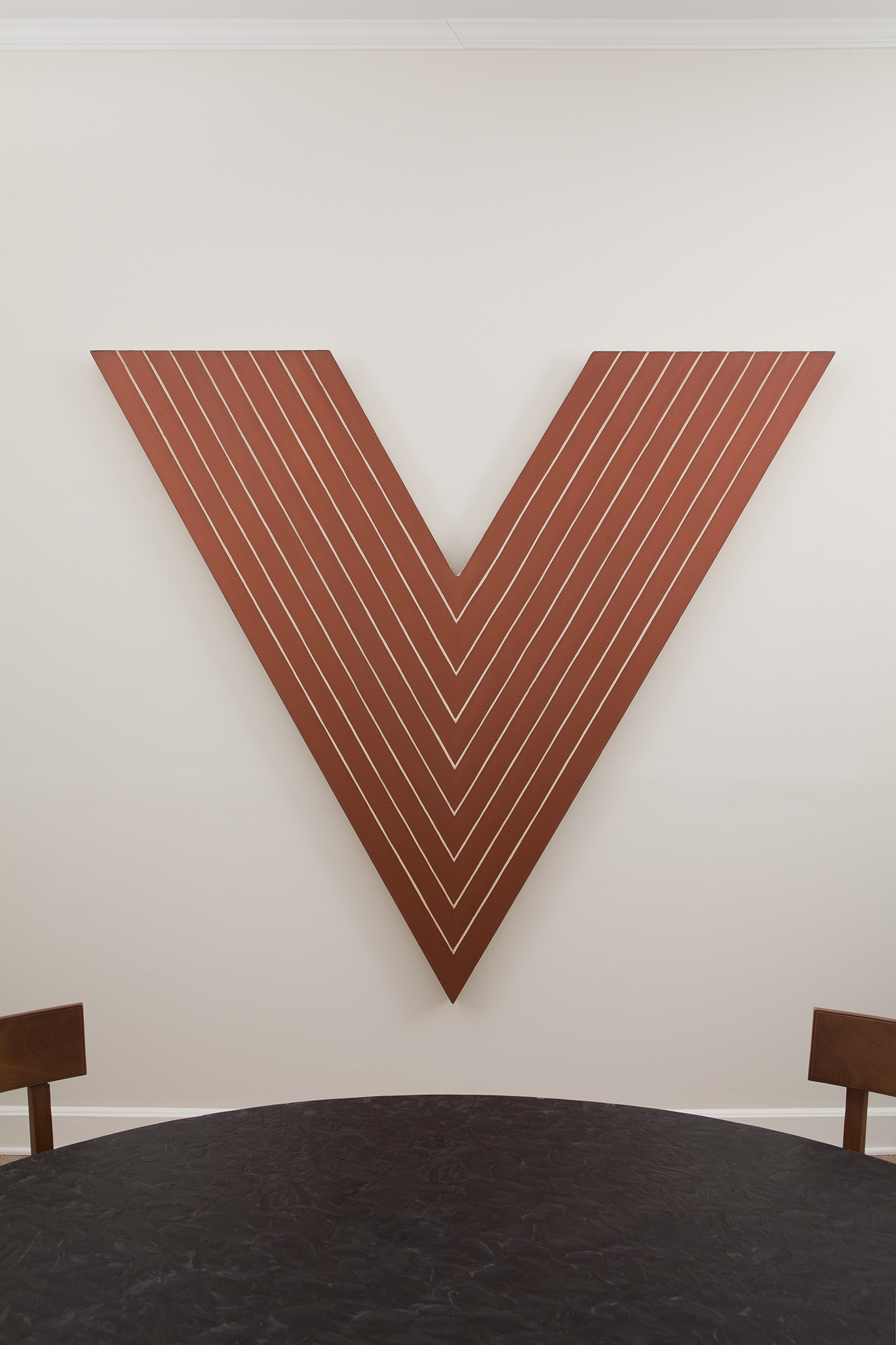  FRANK STELLA (b. 1936)   Slieve Roe , 1964. Metallic powder in polymer emulsion on canvas.&nbsp;78 x 89 inches. 