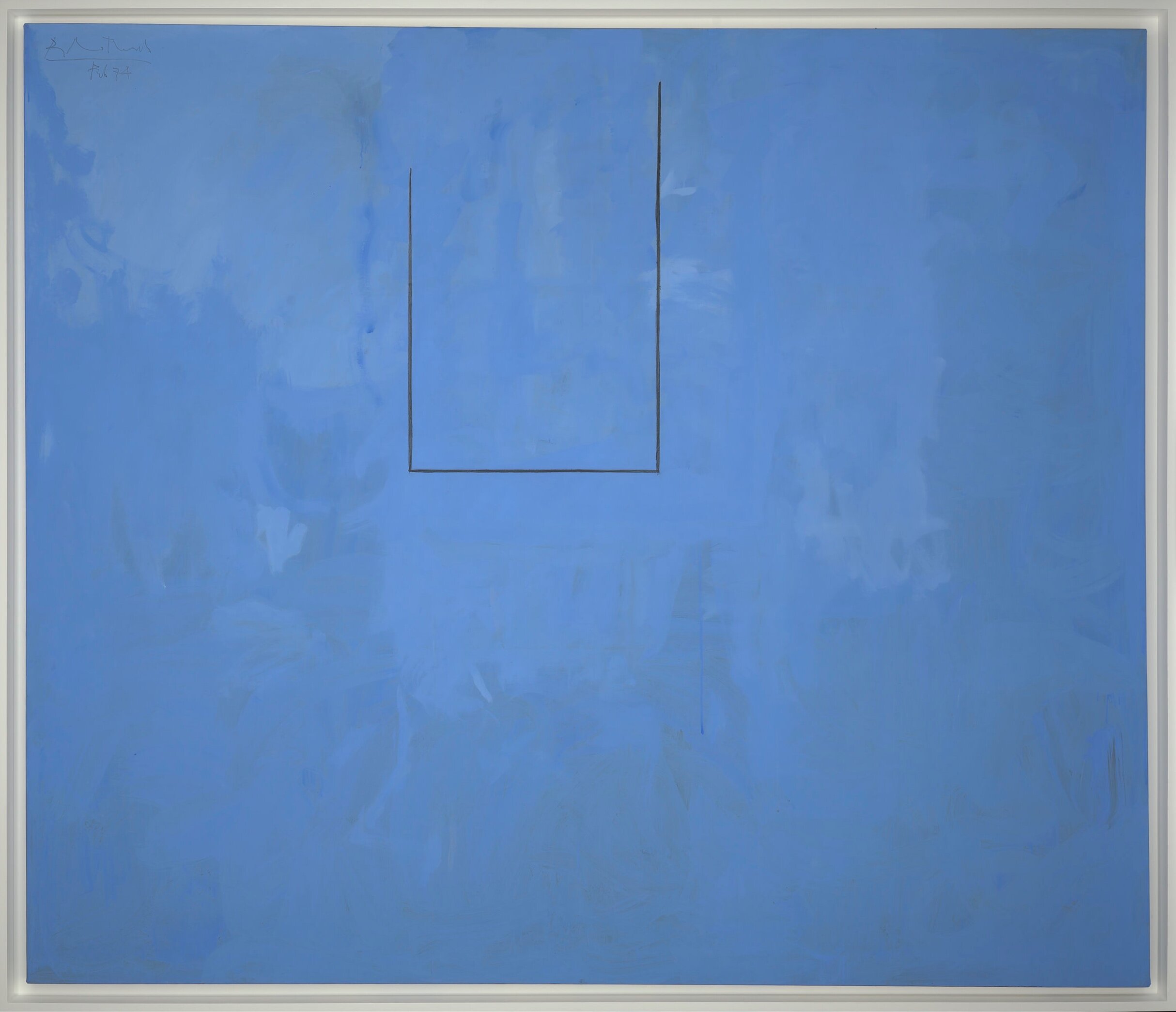  &nbsp;ROBERT MOTHERWELL (1915-1991)   Blueness of Blue , 1974.&nbsp;Acrylic and charcoal on canvas.&nbsp;72 x 84 inches. 