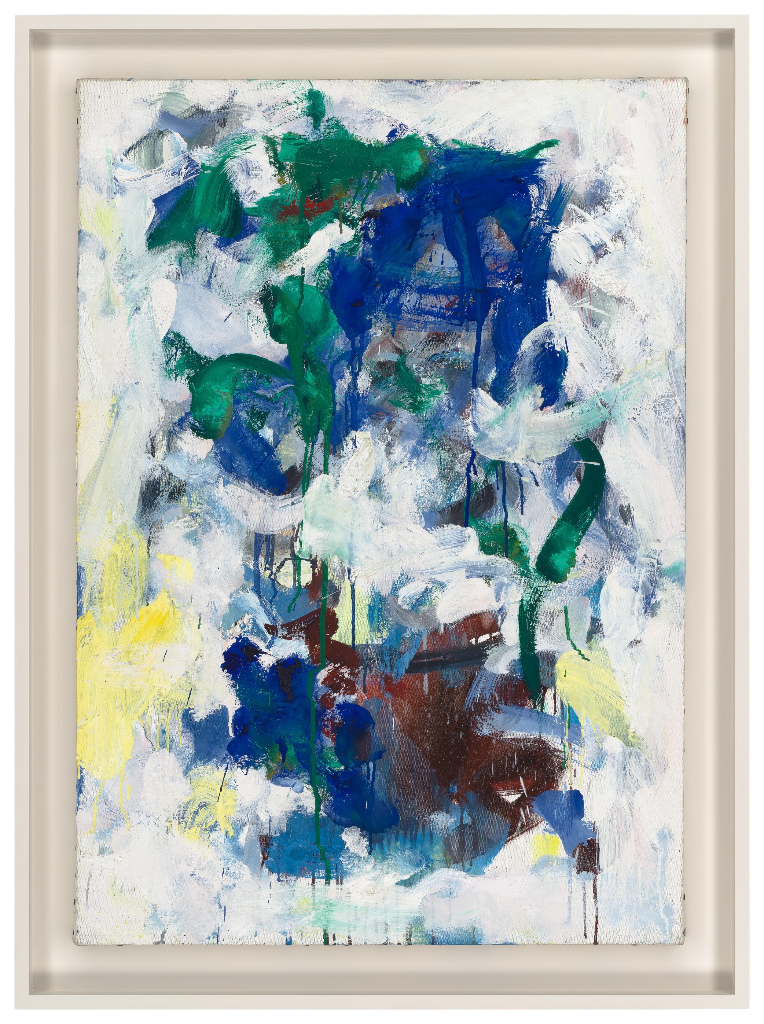  JOAN MITCHELL (1925-1992)     Untitled , c. 1987. Oil on canvas, 36.5  x  25.5 in.  