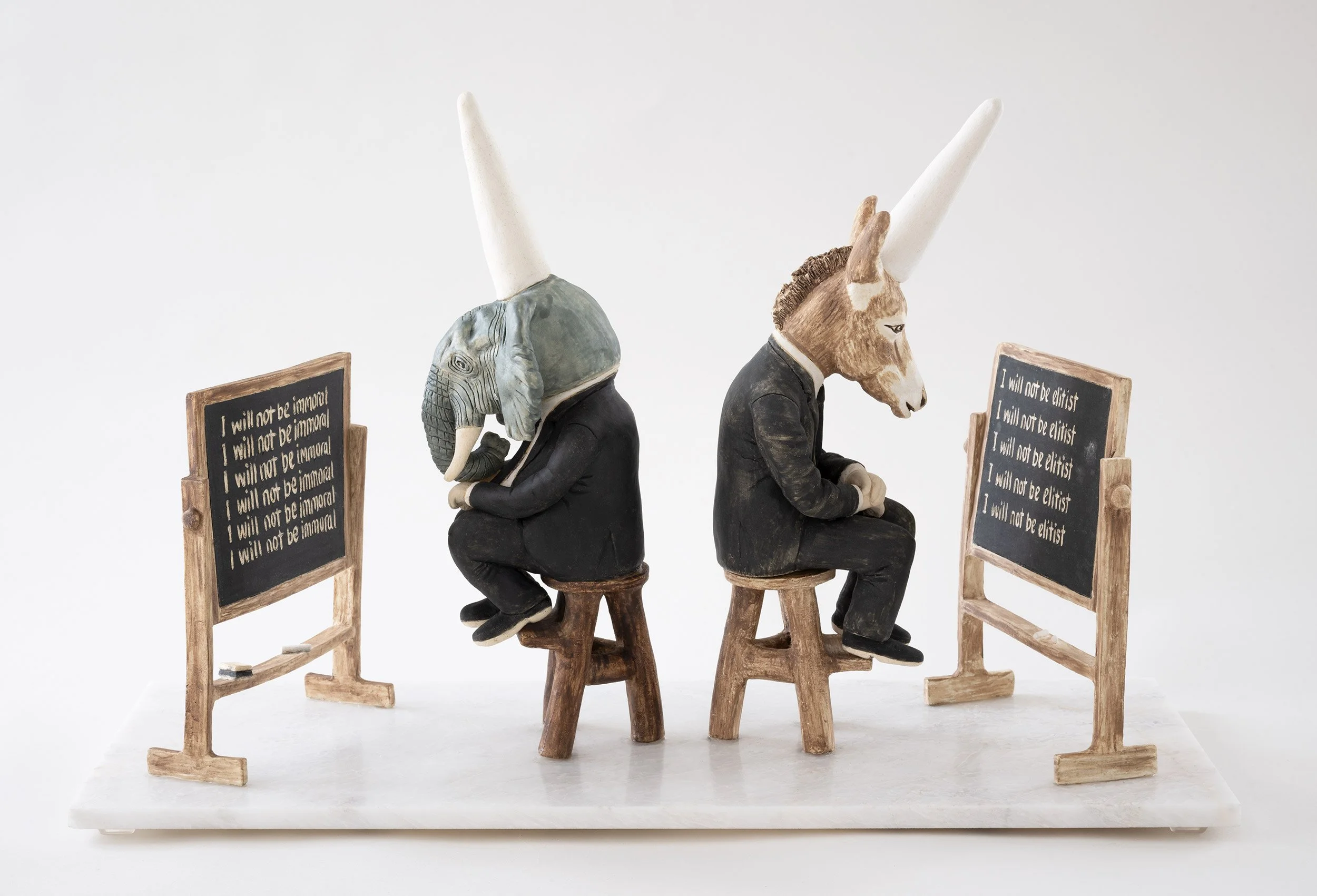 Dunce Republican Elephant/Dunce Democrat Donkey