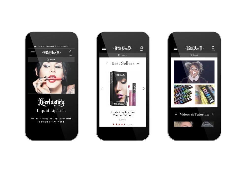 This is how the home page adapts to a mobile device.