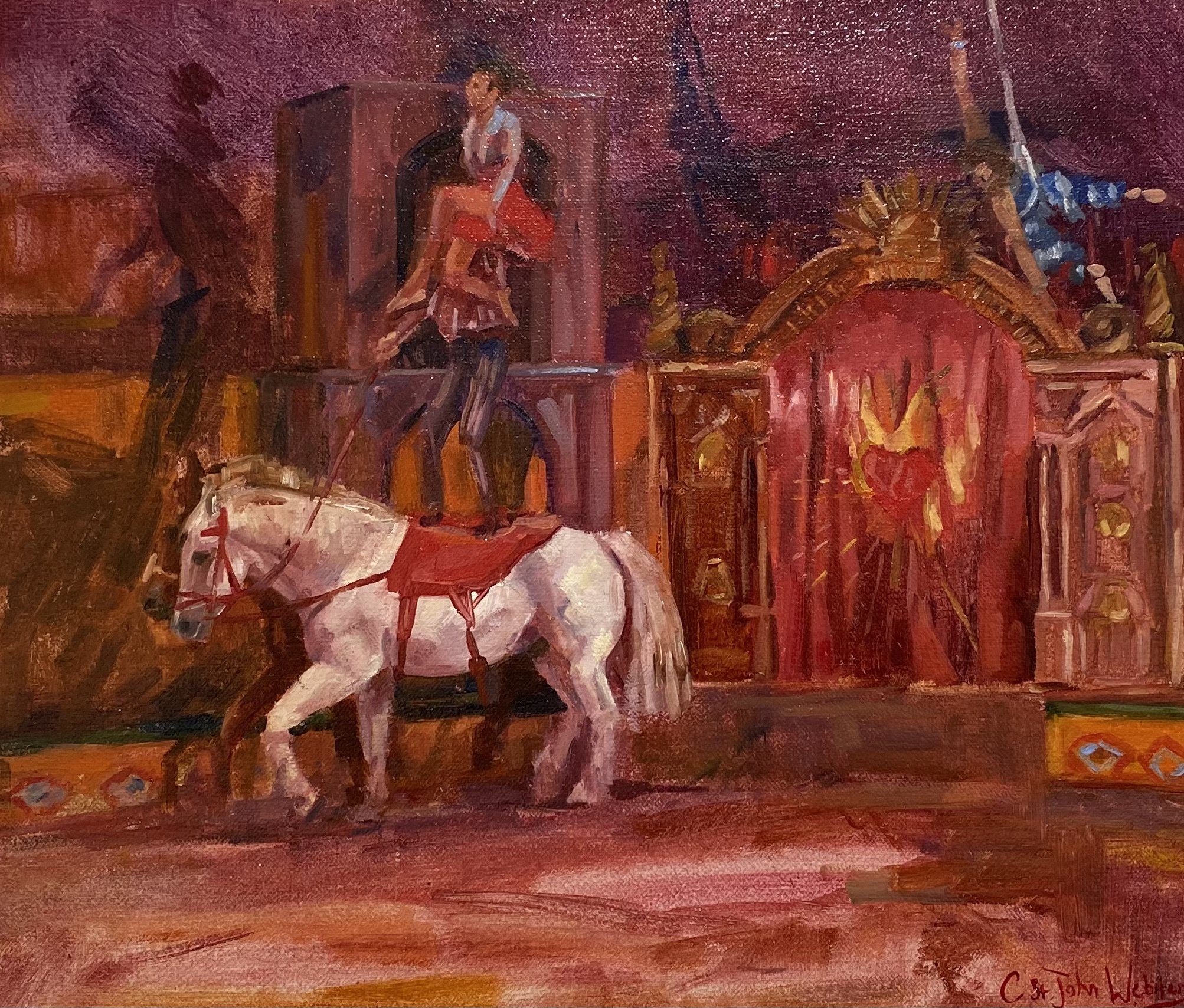 Horse balancing act - 31 x 36 cm - Oil on canvas (1).jpeg