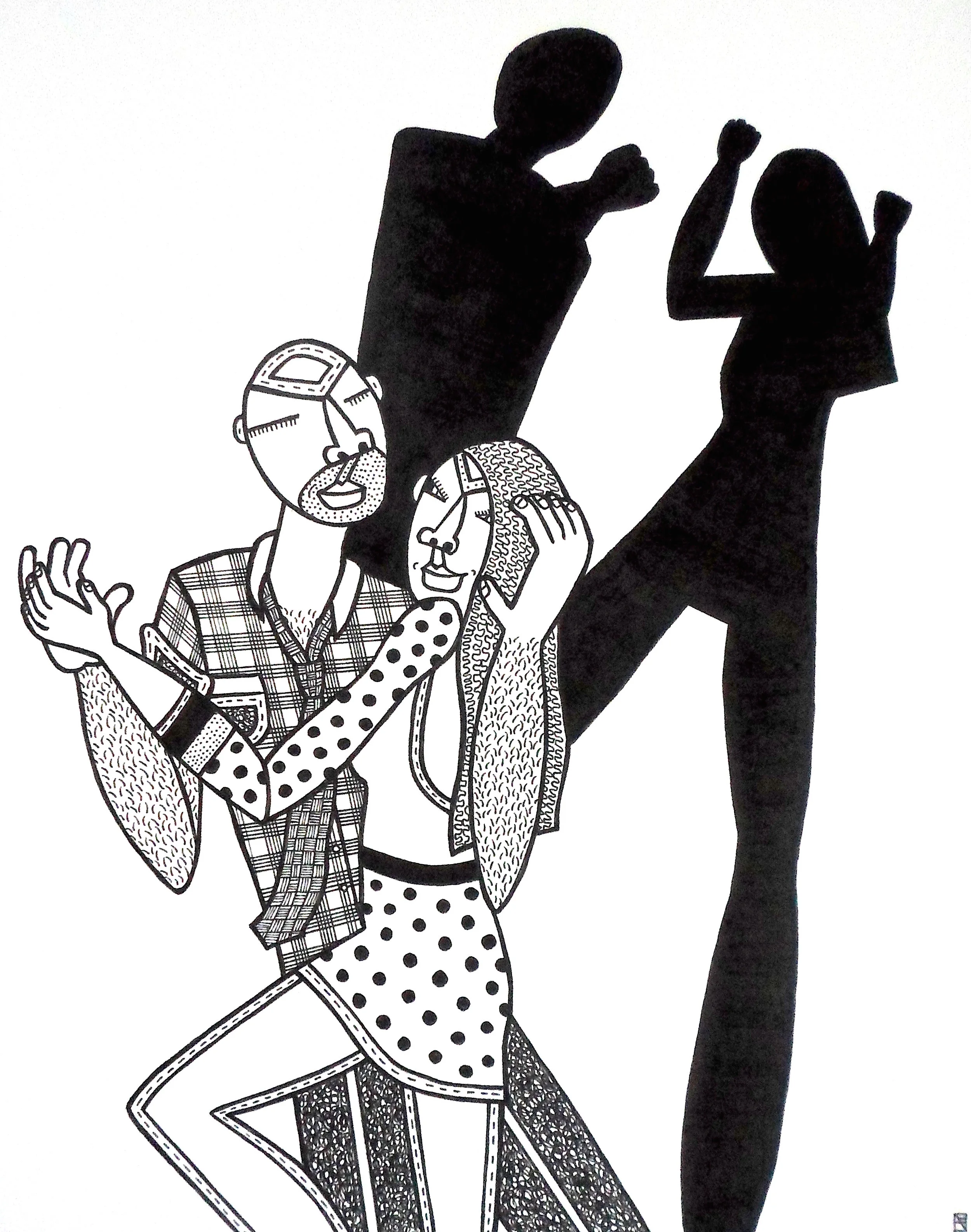Deceptive Desire, ink on paper, 8 x 10 inches, 2015, private collection