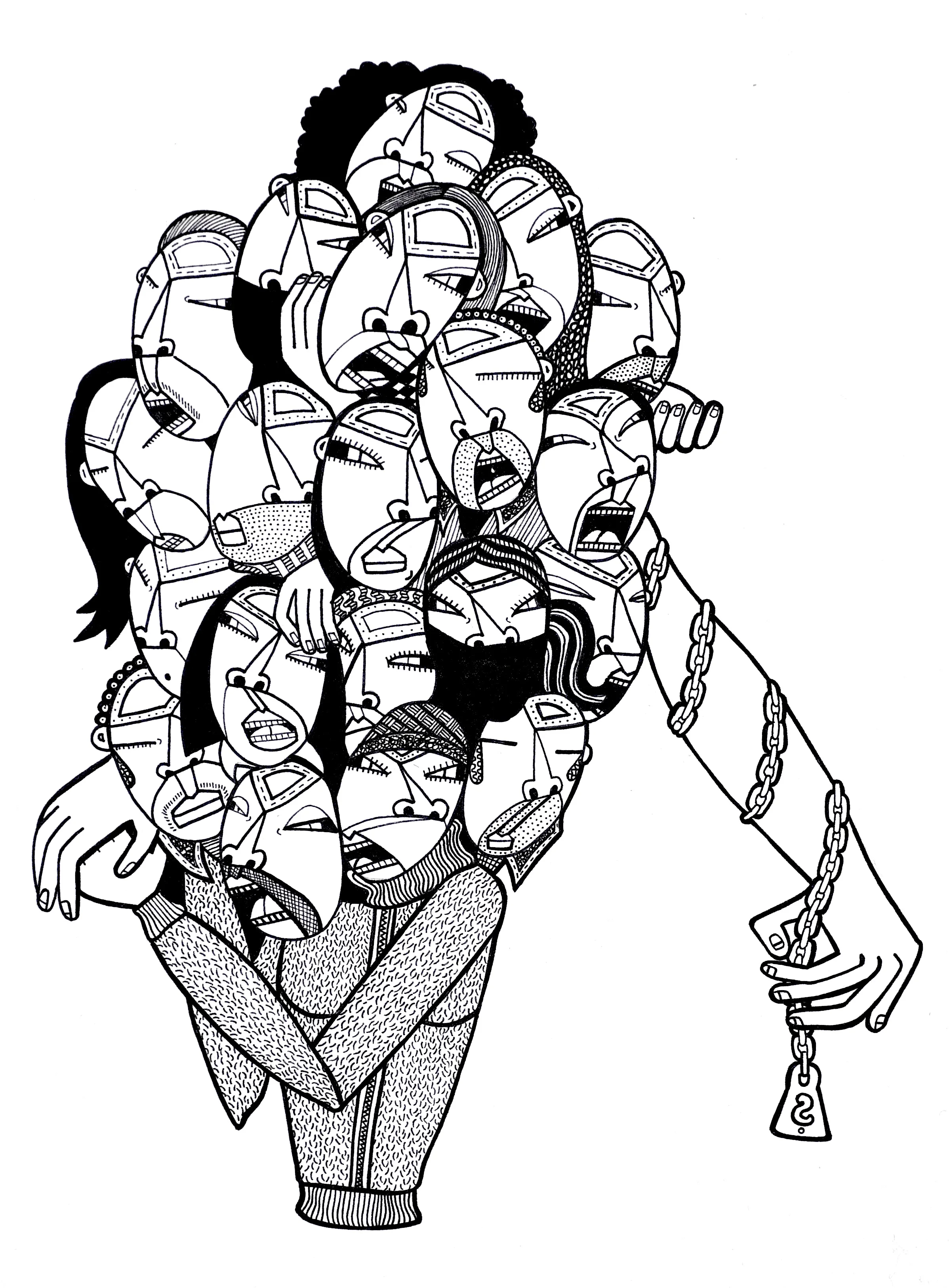 Untitled, ink on paper, 14 x 11 inches, 2015, private collection