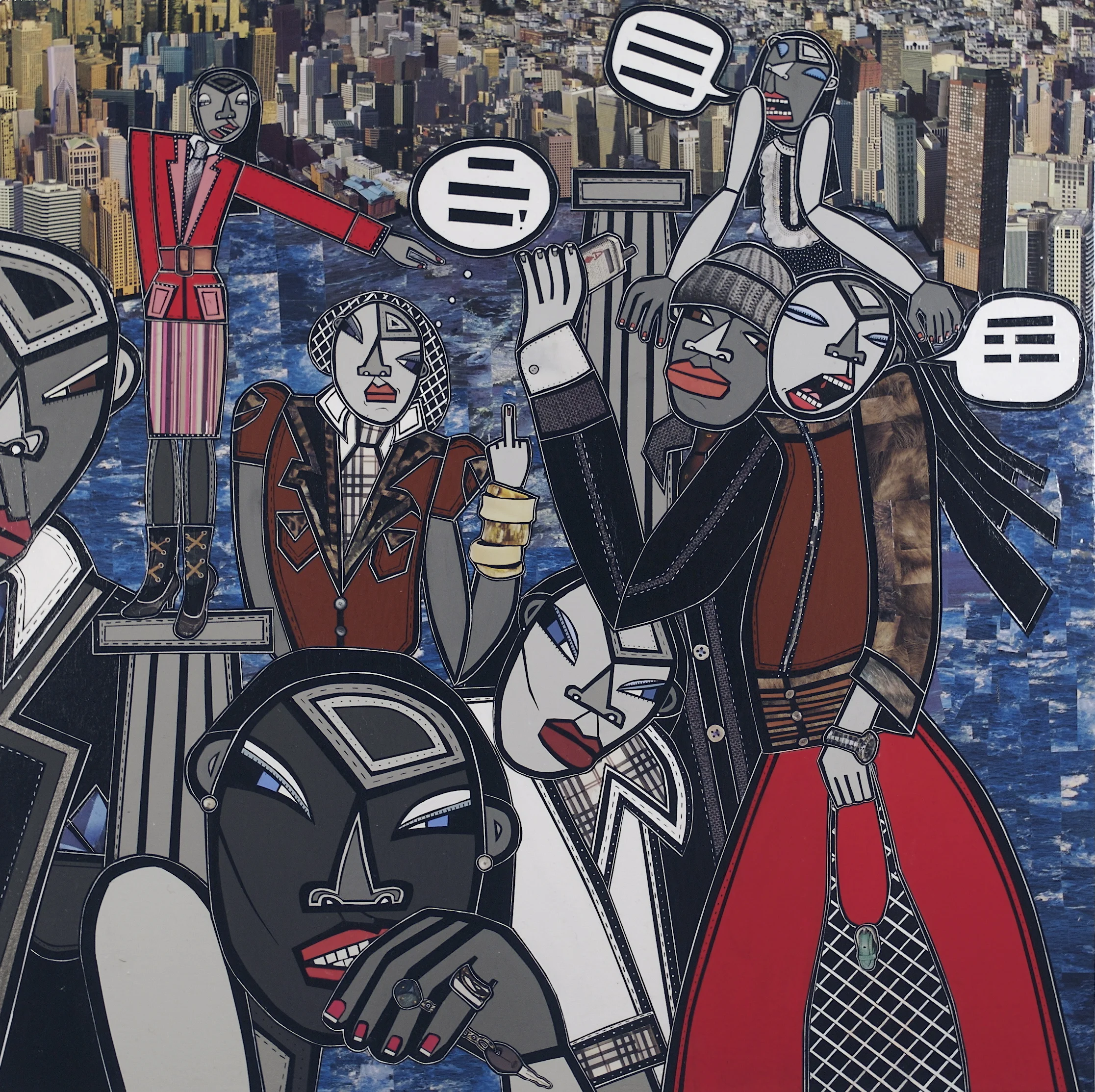 The Chosen One, acrylic and paper collage on canvas, 32"x 32", 2007, private collection