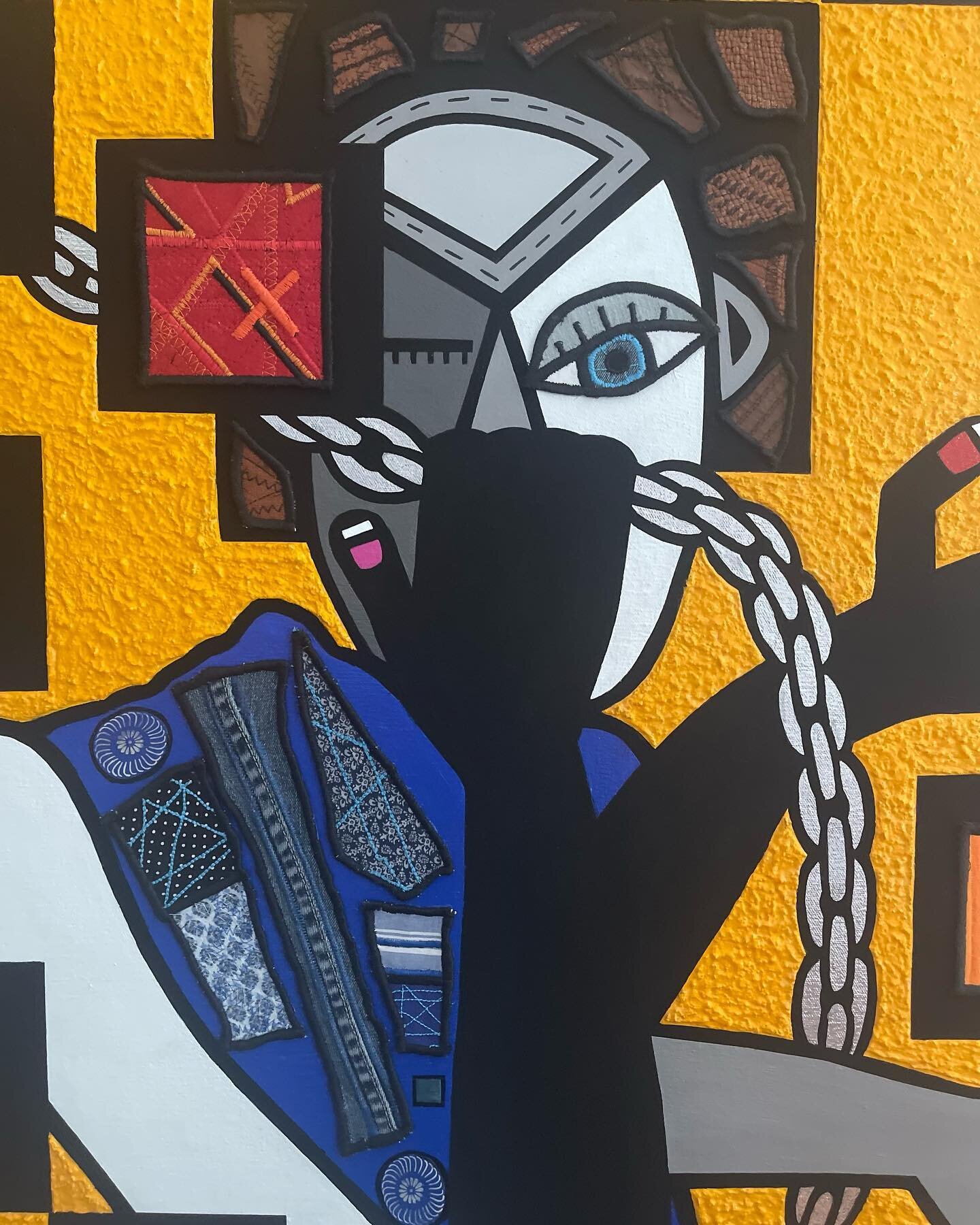 Artwork:

A Woman Born, 2022
acrylic, ink pen, pumice, hand cut paper collage and appliqu&eacute; textiles on canvas
72 x 54 inches

@artsy #artsynextinshow 

#dcartist #contemporaryart #realitycheck #diffusionofresponsibility #genderinequality #inte