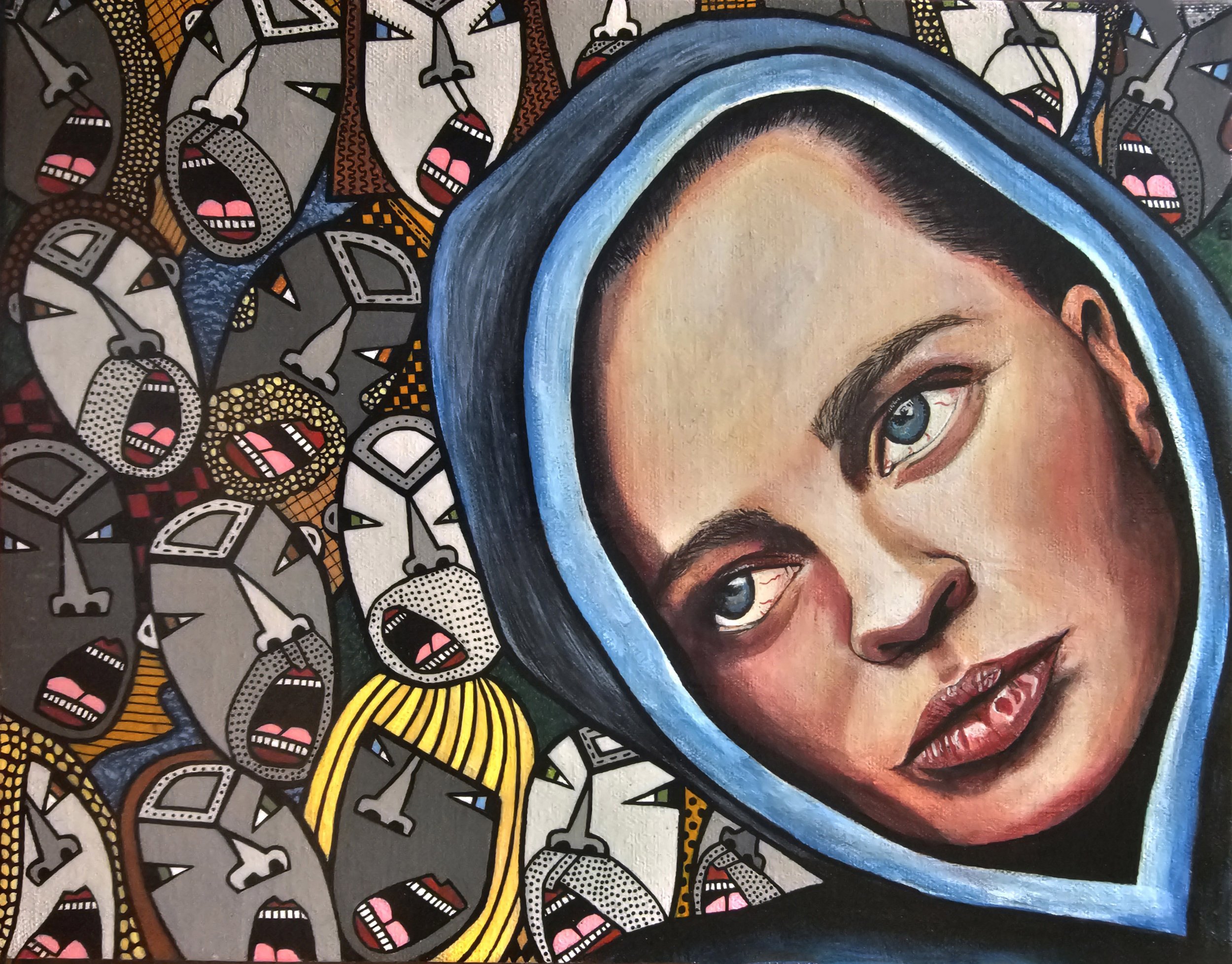 Faze-it! (Anna), 2025, acrylic on canvas, 11 × 14 inches