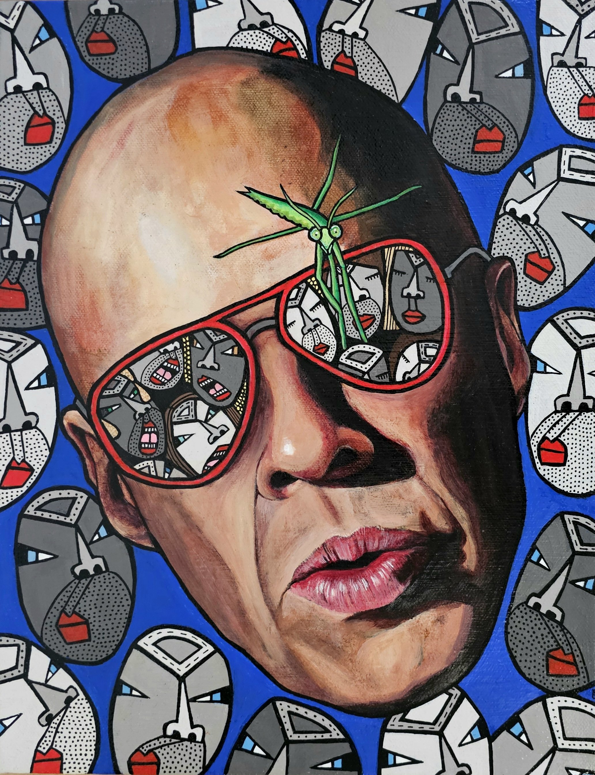 Faze-it! (Peter), 2025, acrylic on canvas, 14 × 11 inches