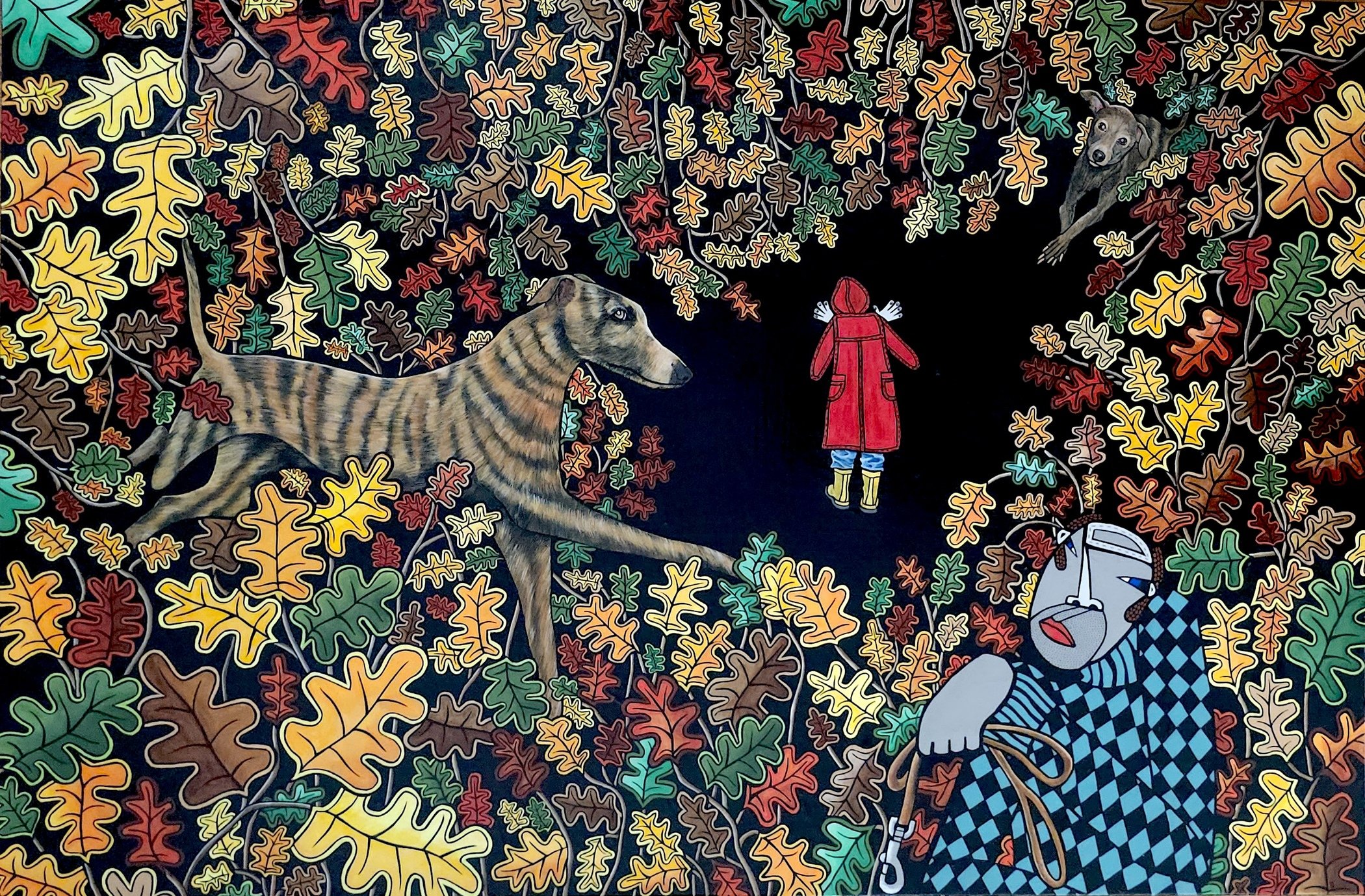  Amicable Attack, 2025, &nbsp;Acrylic on canvas, 32 x 48 Inches&nbsp; 
