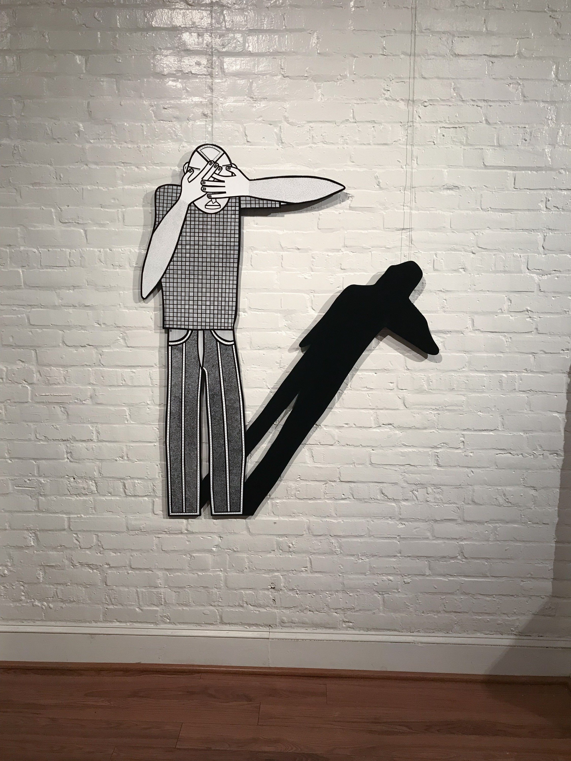 Shamefaced , 2018, acrylic and ink pen on cut-out birch plywood, 51 1⁄2 x 41 1⁄2 inches (131 × 105 cm), DC Commission on the Arts and Humanities Art Bank Collection, Washington, DC, United States