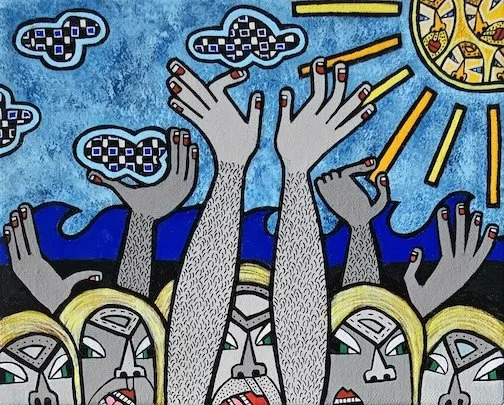   Untitled,  (2025) Acrylic on canvas, 8 × 10 in 