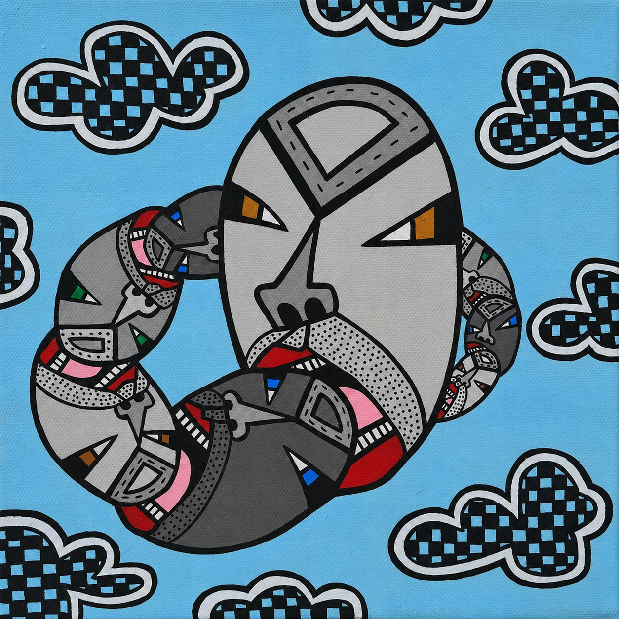   Ego,   2026 Acrylic on canvas 10 × 10 in. 