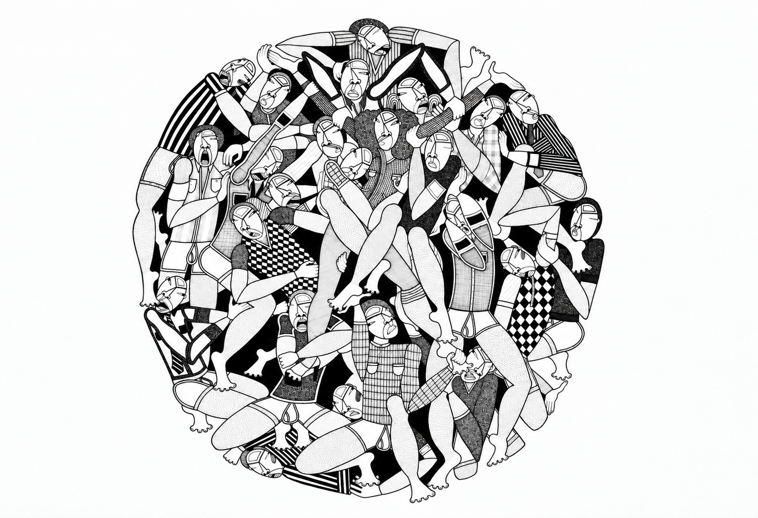   Vitruvian Woman   ,   2010, ink on paper, 30 × 44 inches (76 × 112 cm), Private collection, United States 