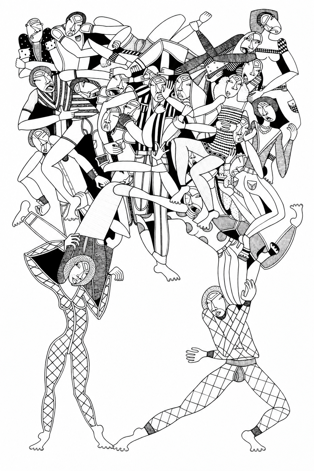   Garden of Heathen,  2010, ink on paper, 44 × 30 inches (112 x 76 cm), Private collection, Denver, CO, United States 