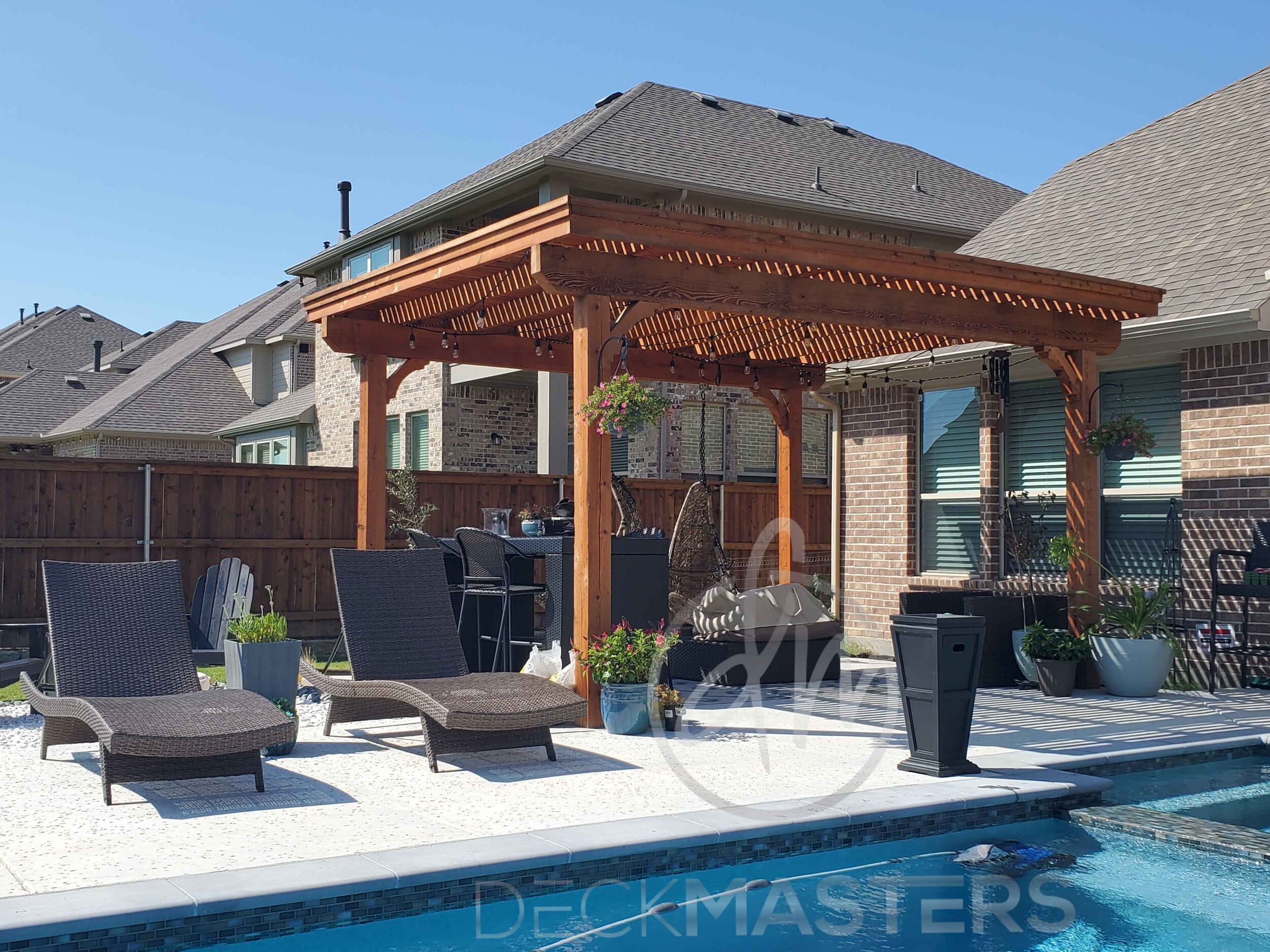 Free- Standing Pergola in the beautiful Inspiration neighborhood, St. Paul, TX.