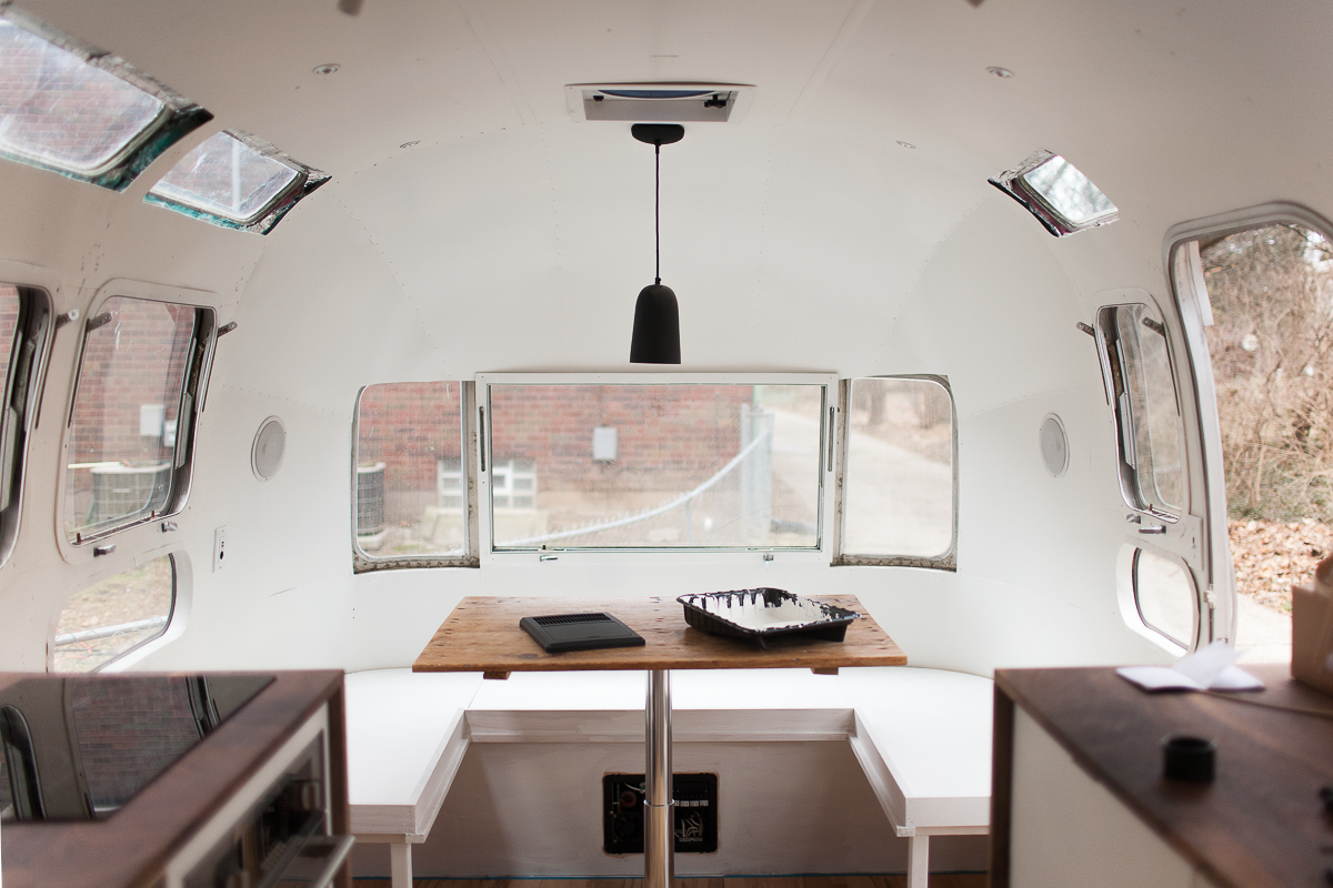 While it may seem like we have so far to go, we were able to stand on the muddy earth and be inside the Airstream at the same time - just six months ago. 
