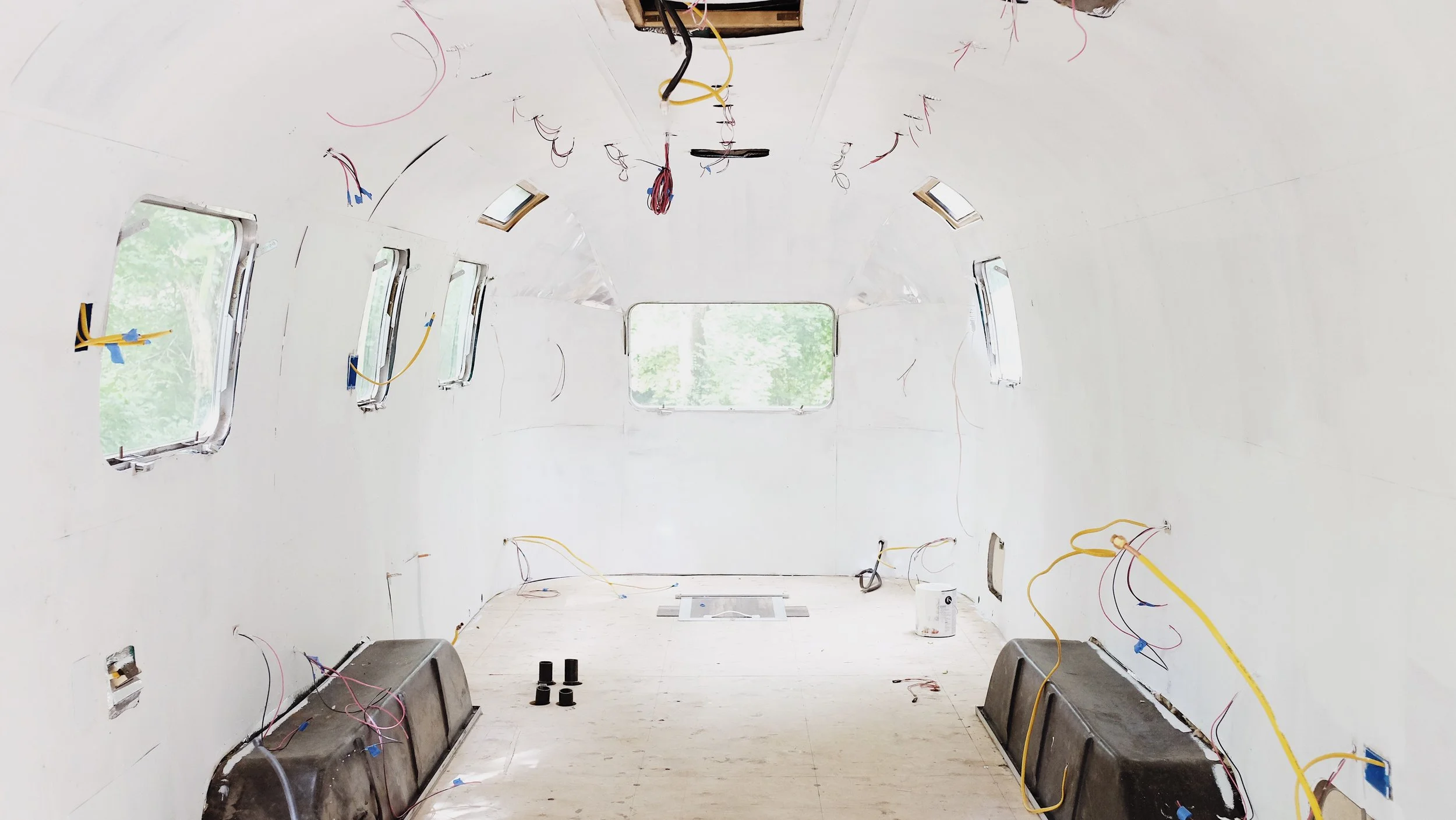 Lots of white primer and lots of wire. 