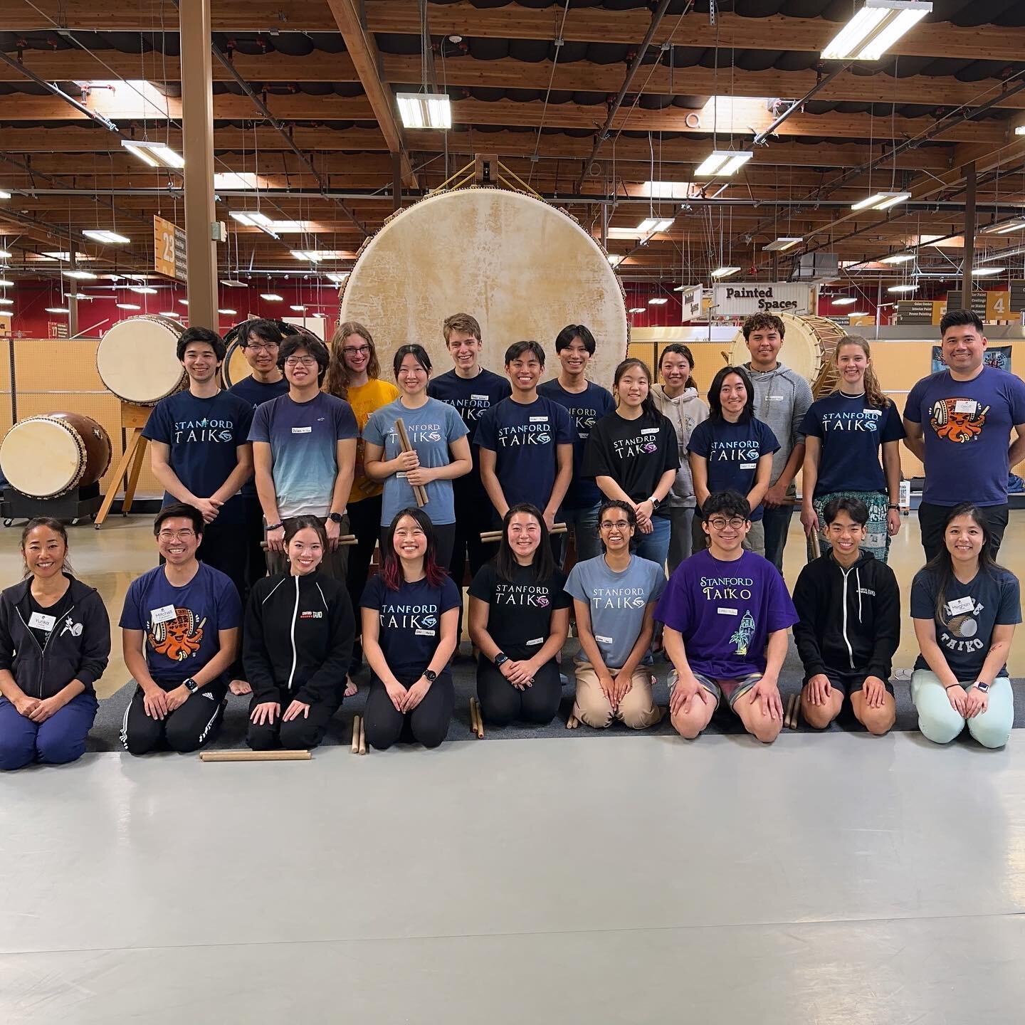 We had a great time today working with @stanfordtaiko on a number of different taiko skills! It&rsquo;s always super inspiring teaching collegiate taiko players because they&rsquo;re always so eager to learn all that they can to make the most of thei