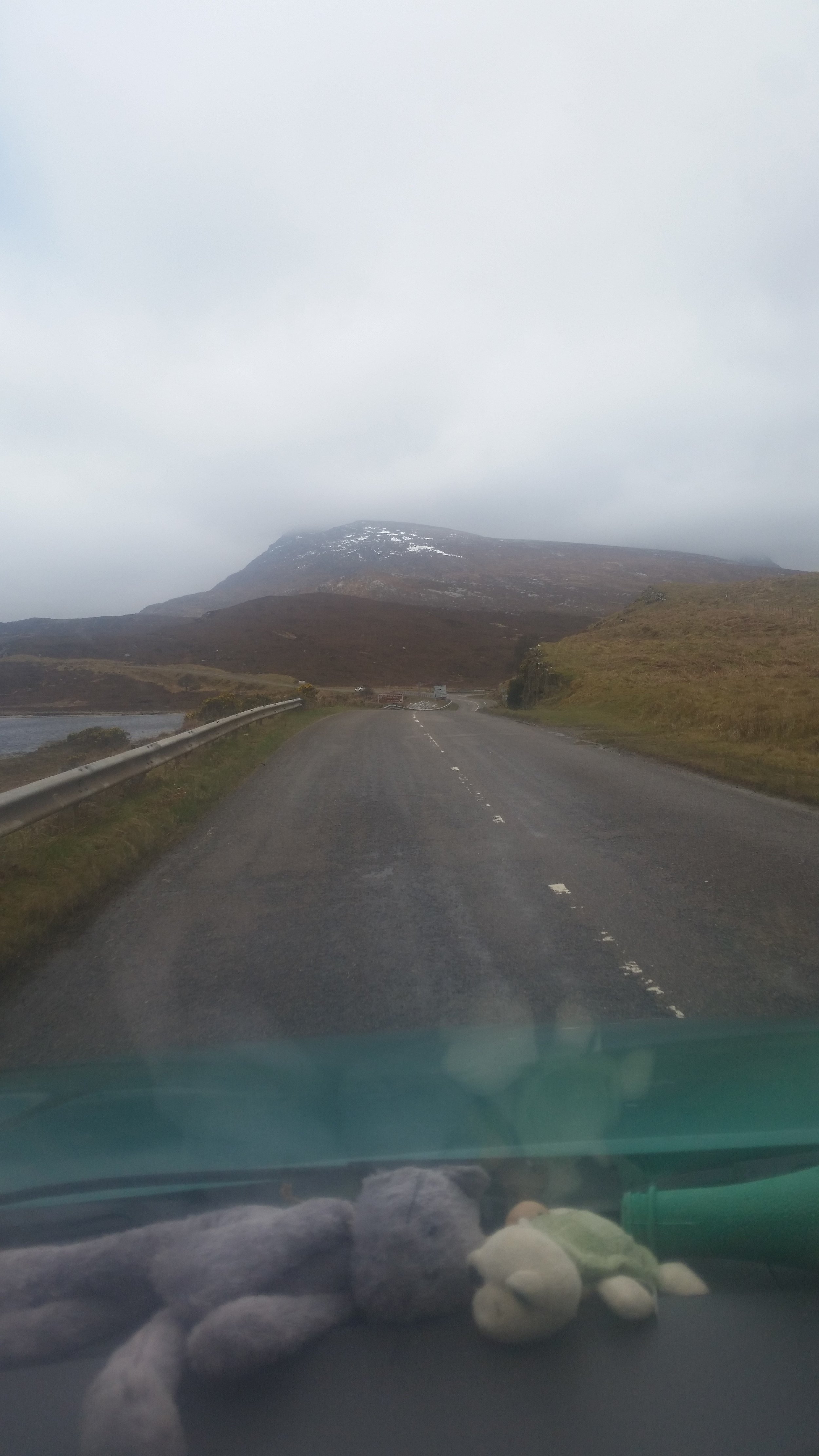 Misty, snow capped mountains of the Highlands.