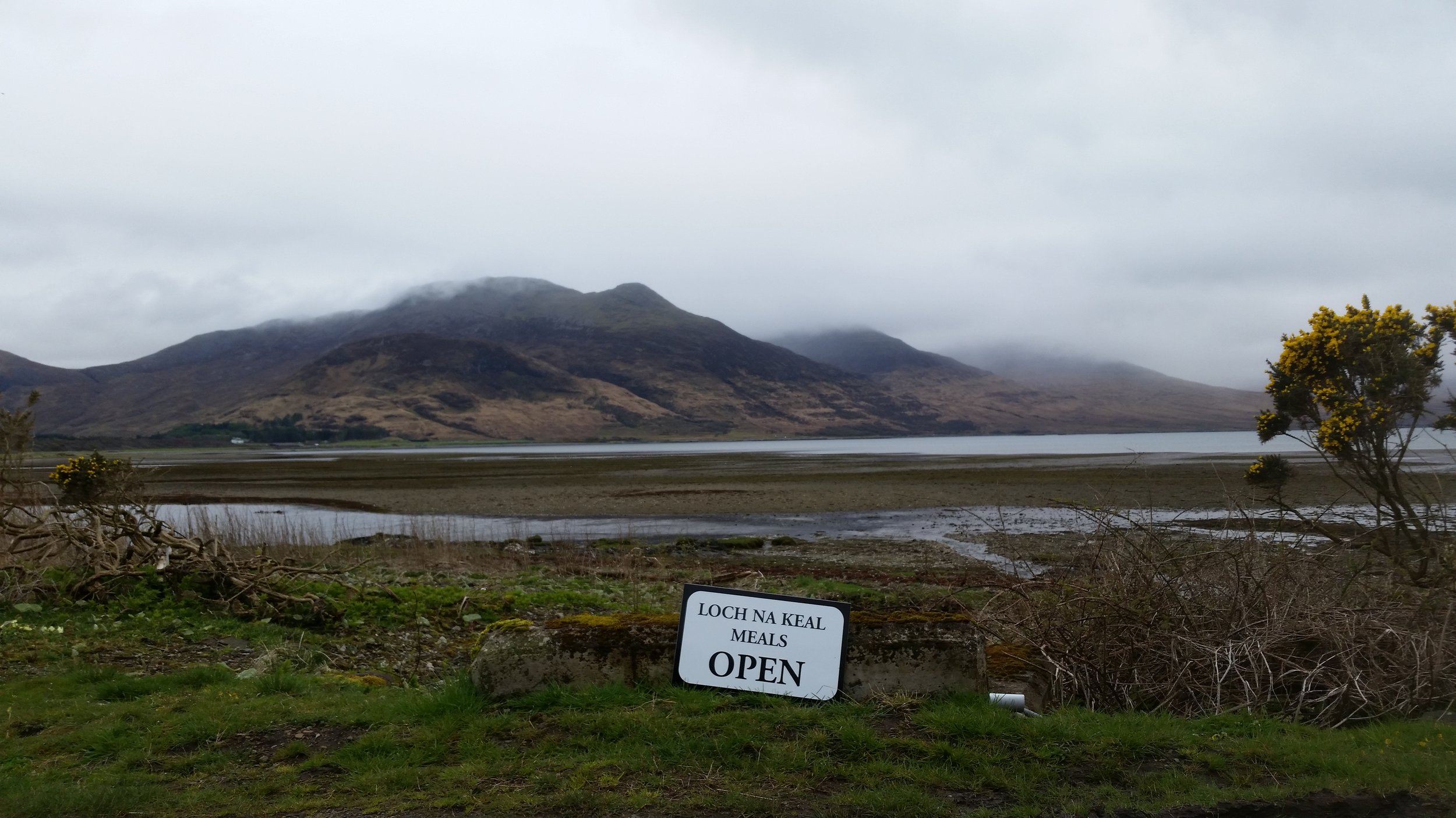 The spectacular view from Loch Na Keal Meals.