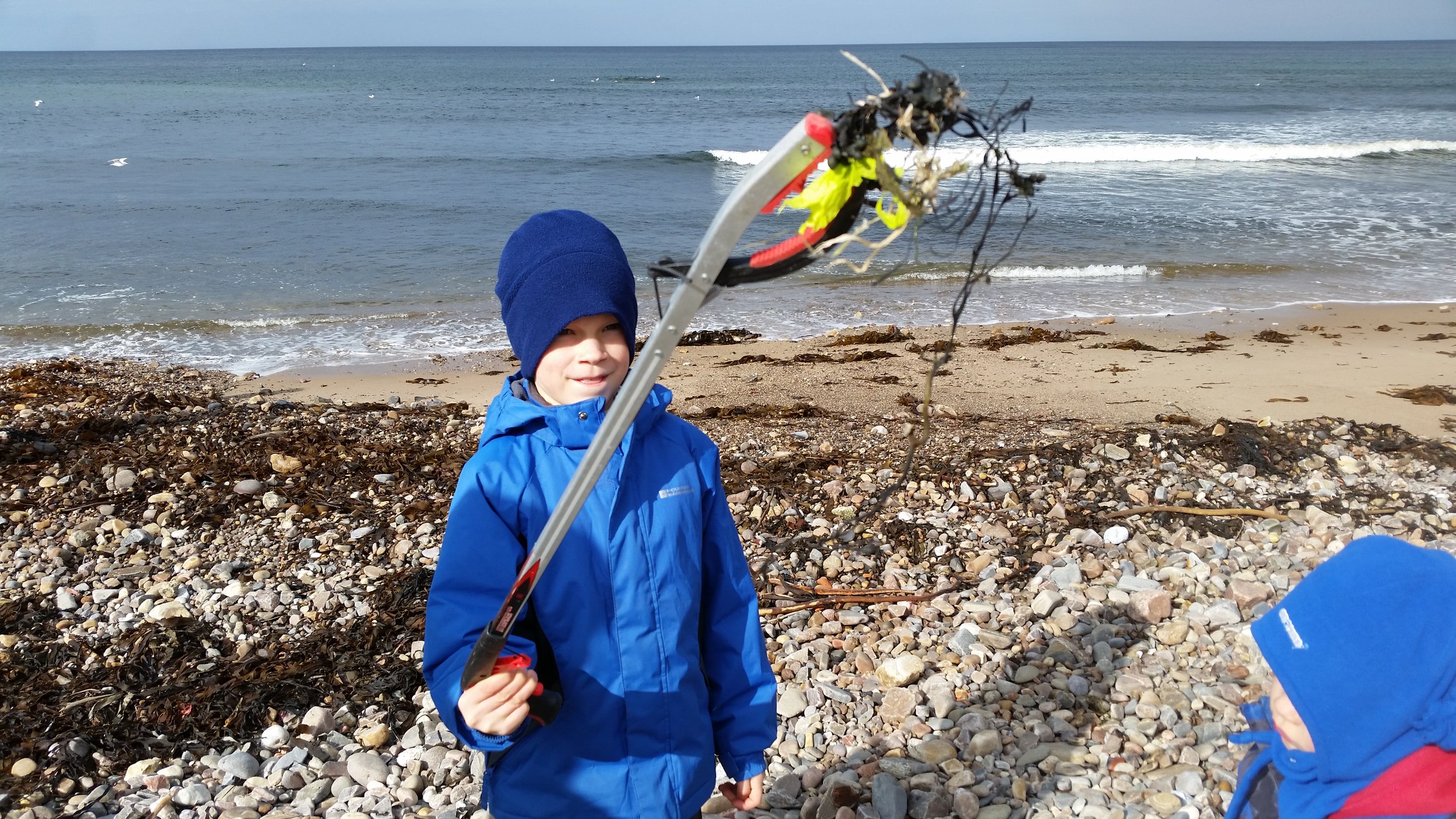 Maxime (8 years old) since asked Mother Julie if he can clean beaches as a job!