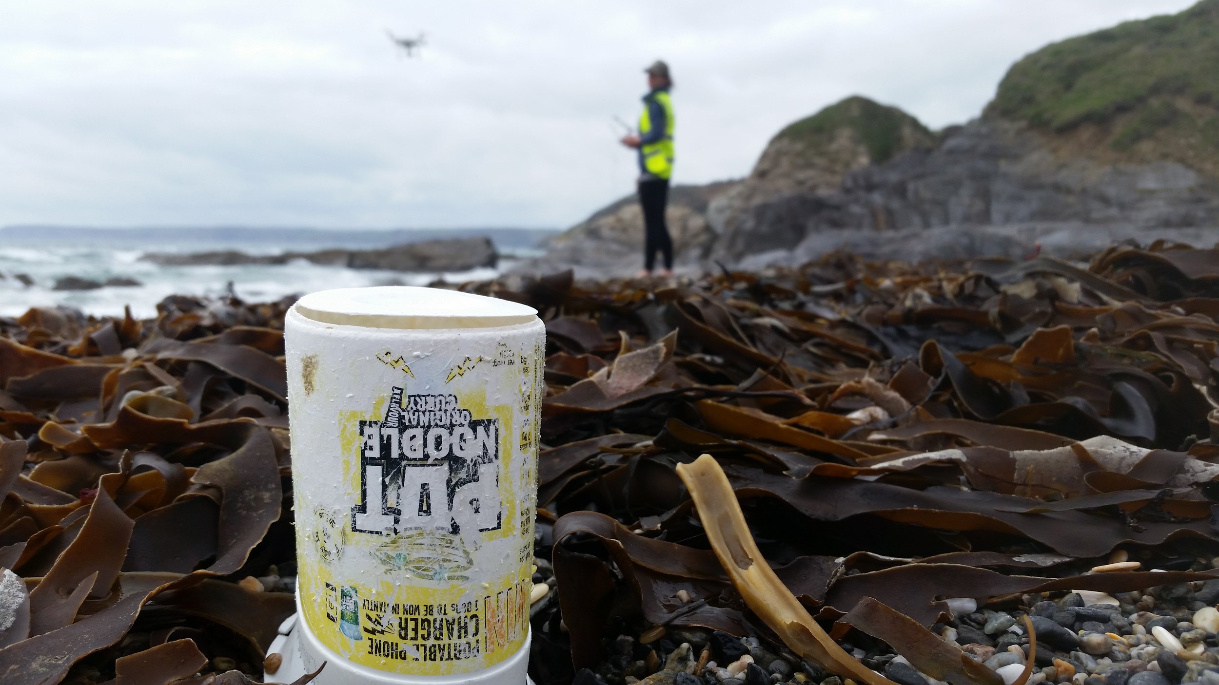 The ubiqutious Pot Noodle, Ellie and Pete found one on nearly every beach!