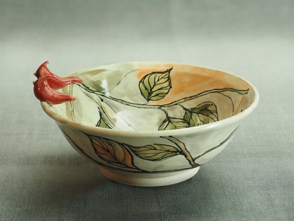Japanese Handmade Art Pottery ONTA ware kitchen Variety Round Plate/Bowl  F/S 