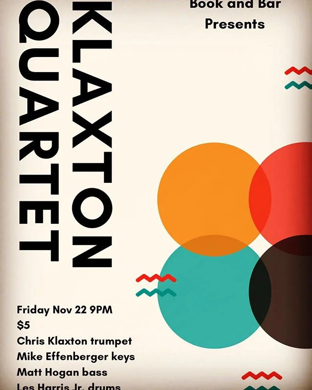 @booknbar with a great quartet this Friday night! #portsmouthnh #livemusic #nhartscouncil #nharts @nhmued @pmacportsmouth #pmacportsmouth faculty #jazztrumpet #trumpet #jazz #improvisedmusic #jazzdrums #drums #jazzbass #jazzpiano #keyboard #thingstod