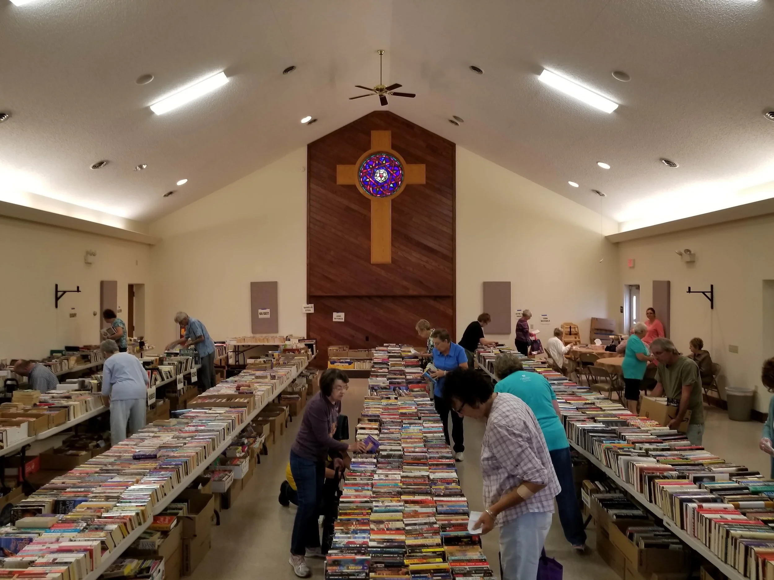 Thousands of books. Books for all reading levels and many interests. You won’t get a sense for the size of this sale until you visit.