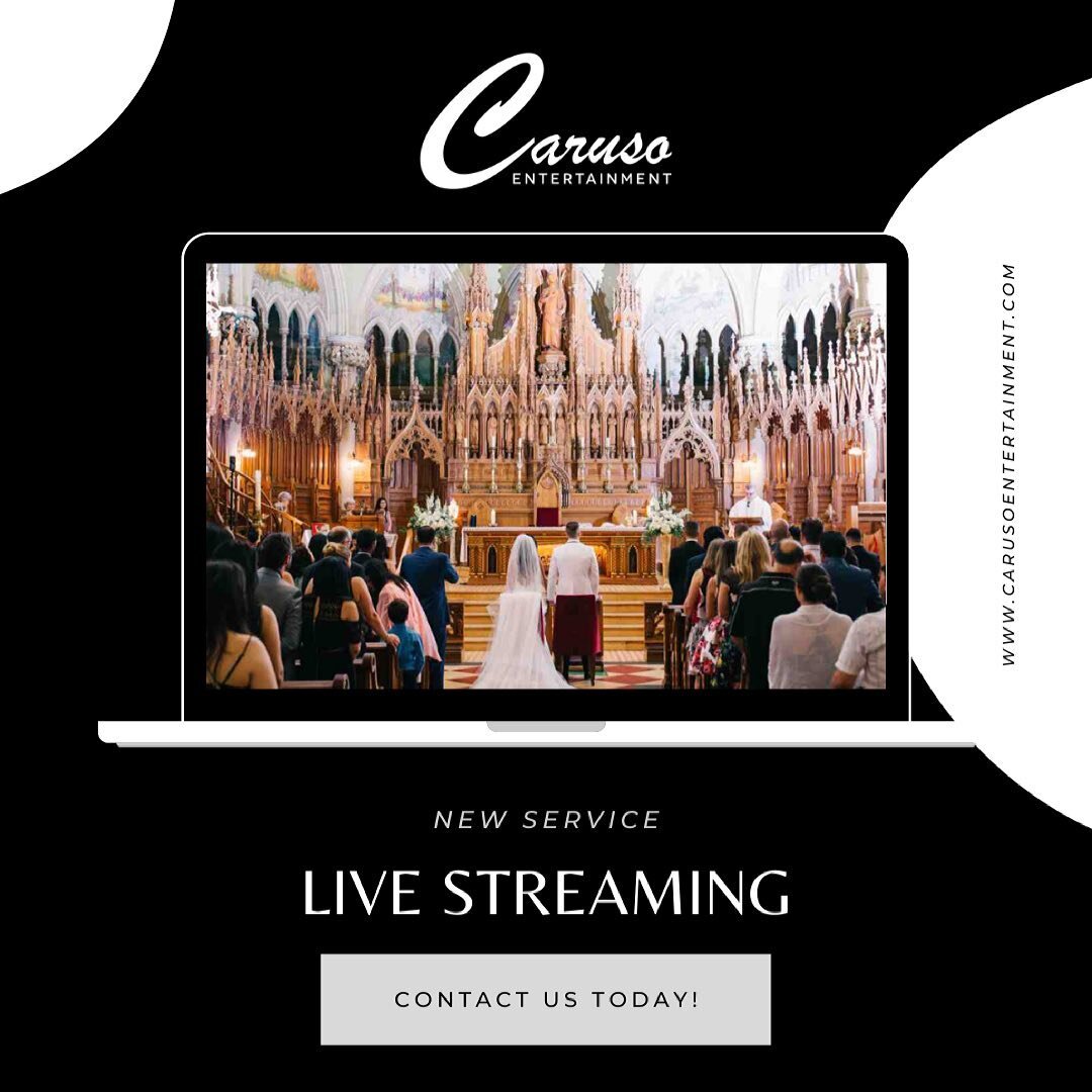 ***NEW SERVICE***

Caruso Entertainment is proud to announce Live Streaming to help share your ceremonies and events with all your loved ones! 

Bringing the Caruso Entertainment service you know and love!

Send us a message for more info! info@carus