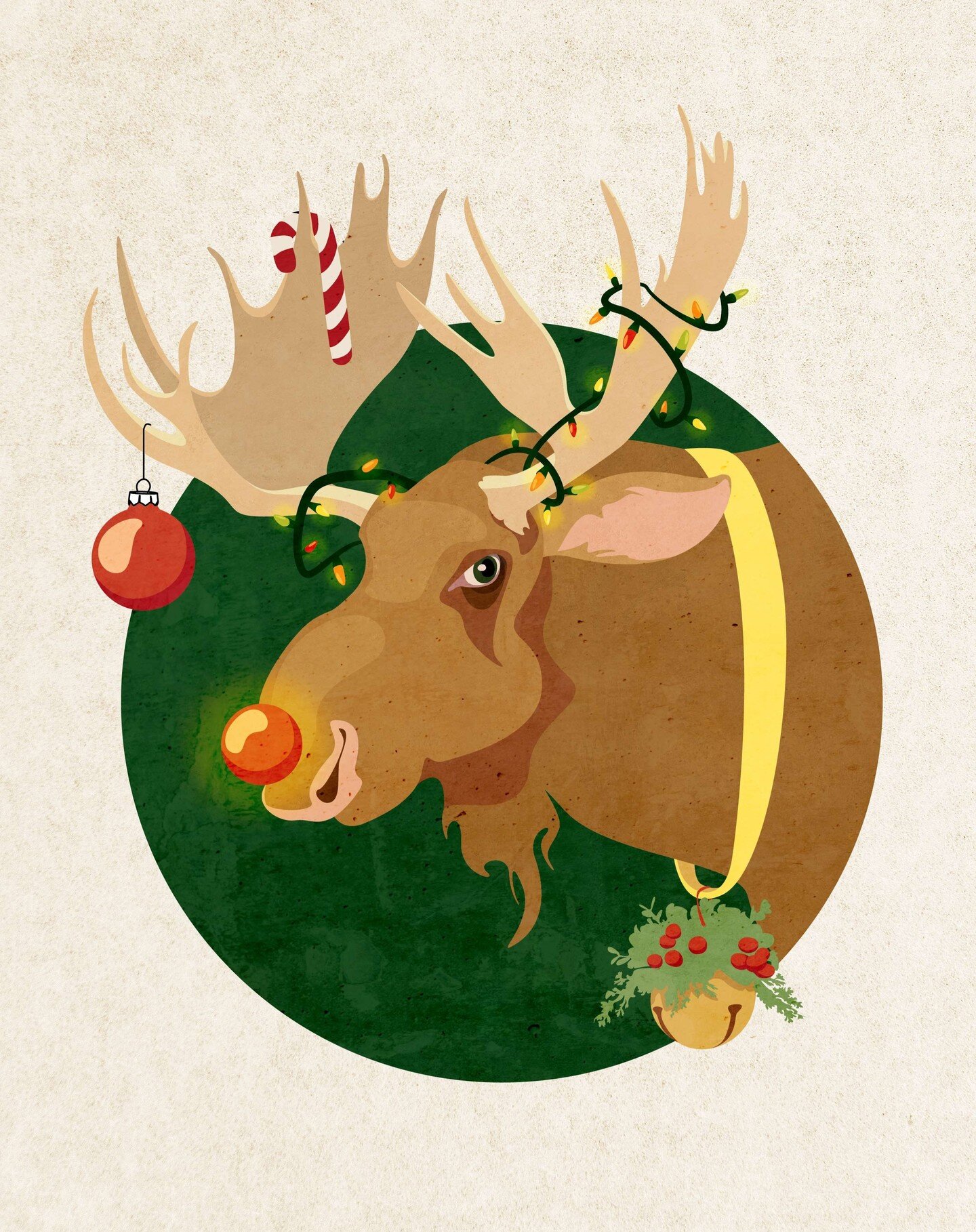 Re-posting my &quot;Christmoose&quot; from last year because I haven't done any holiday themed art for this month yet! And also because he's so cute I thought you might want to see him again.
