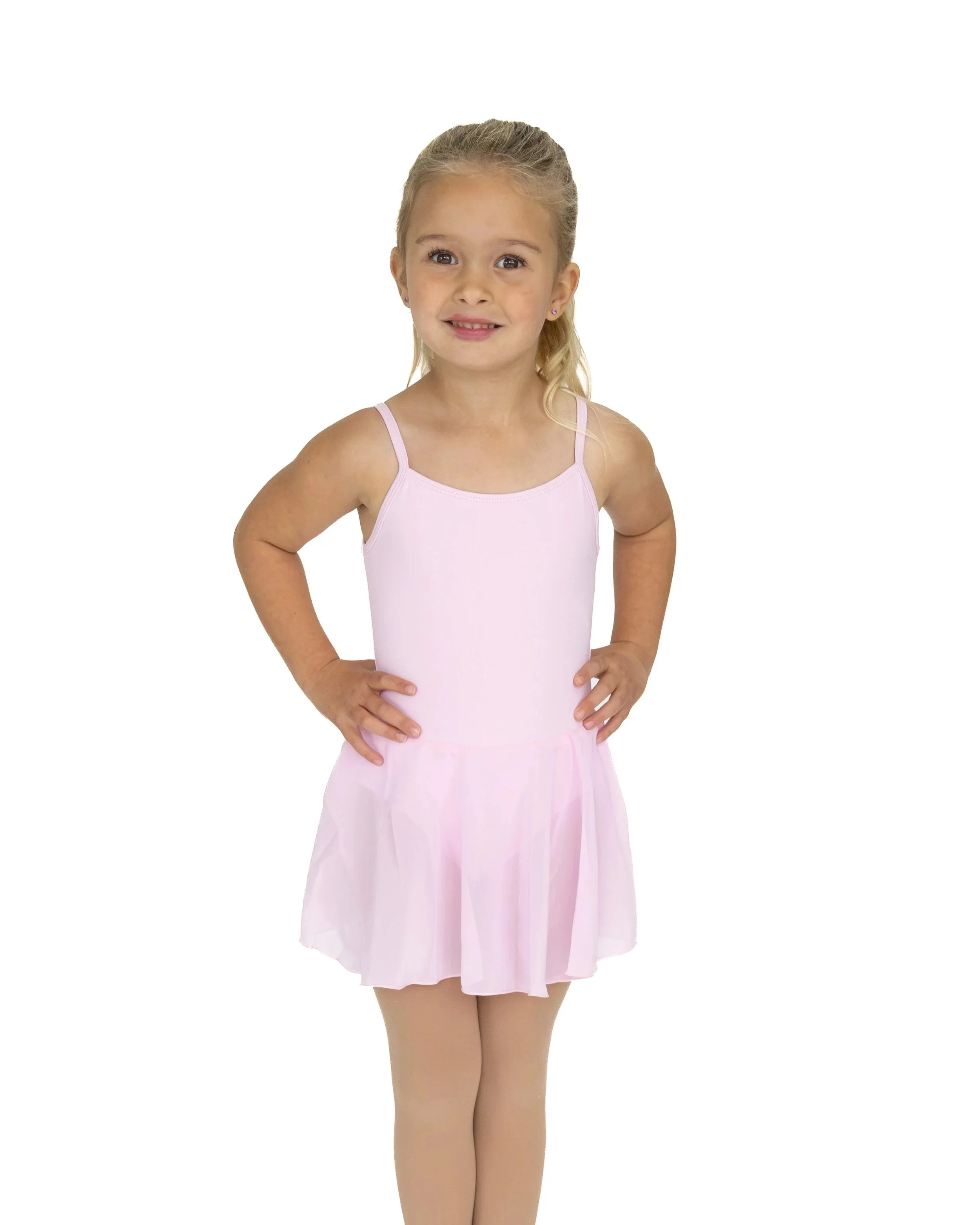 Triple Threat Ages 2-3 & 3-4 Pink Camisole Skirted Leotard
