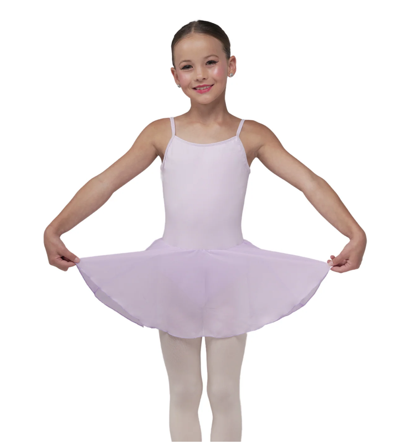 Triple Threat Ages 4-5 & 5-6 Lilac Camisole Skirted Leotard