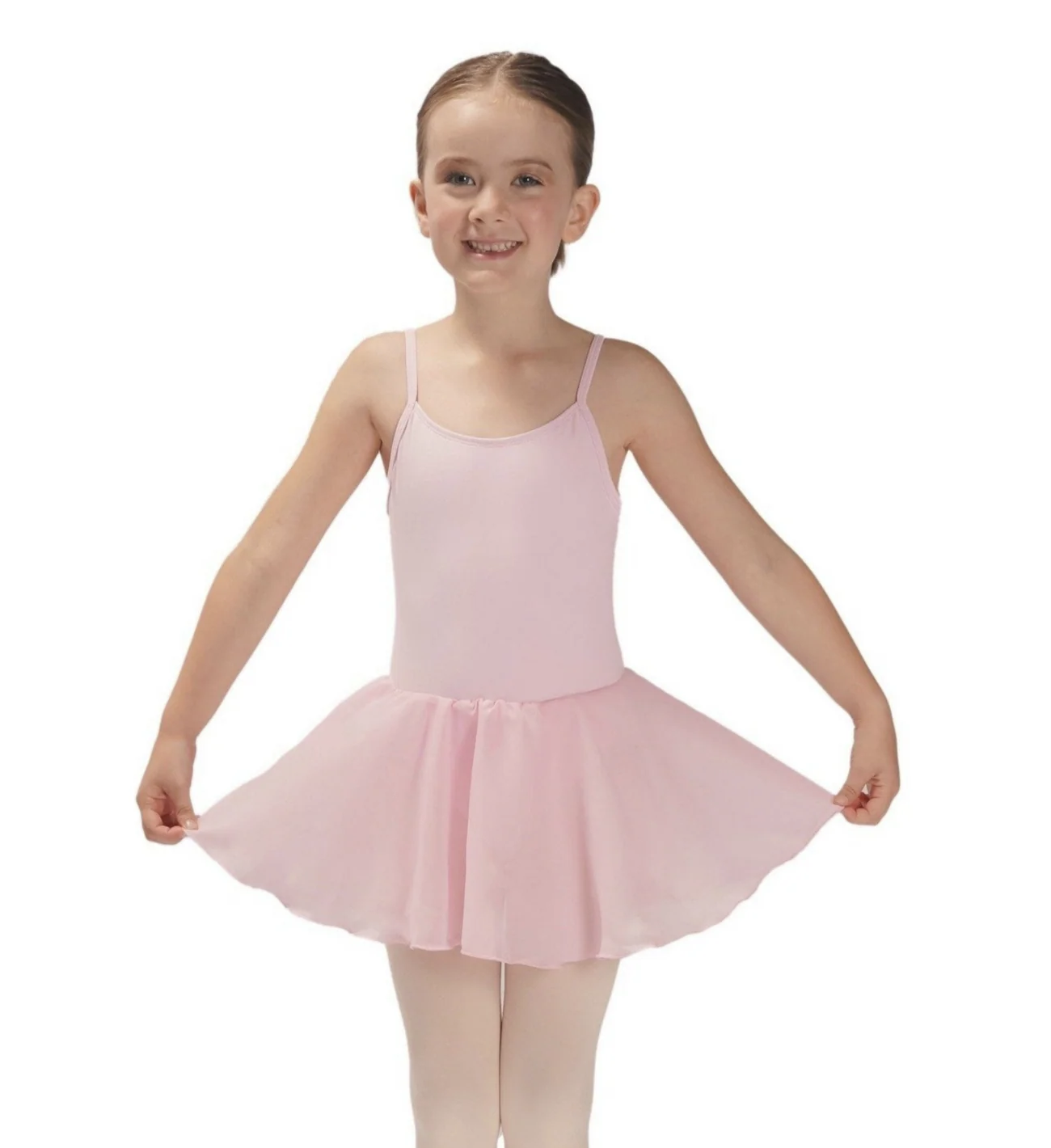 Triple Threat Ages 2-3 & 3-4 Pink Camisole Skirted Leotard
