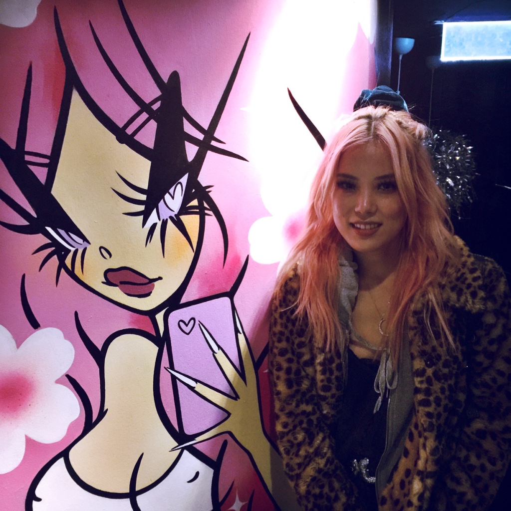 July 2016 - How amazing is this art piece by Bei Badgirl ! It's down in Tokyo Sing Song, Newtown. From now on I am only posing with art that looks like me #narcissist 💅🏼 I am also lucky enough to be friends with Bei, she is so encouraging and motivating too her girl power thing is not a schtick she is the real deal ! 