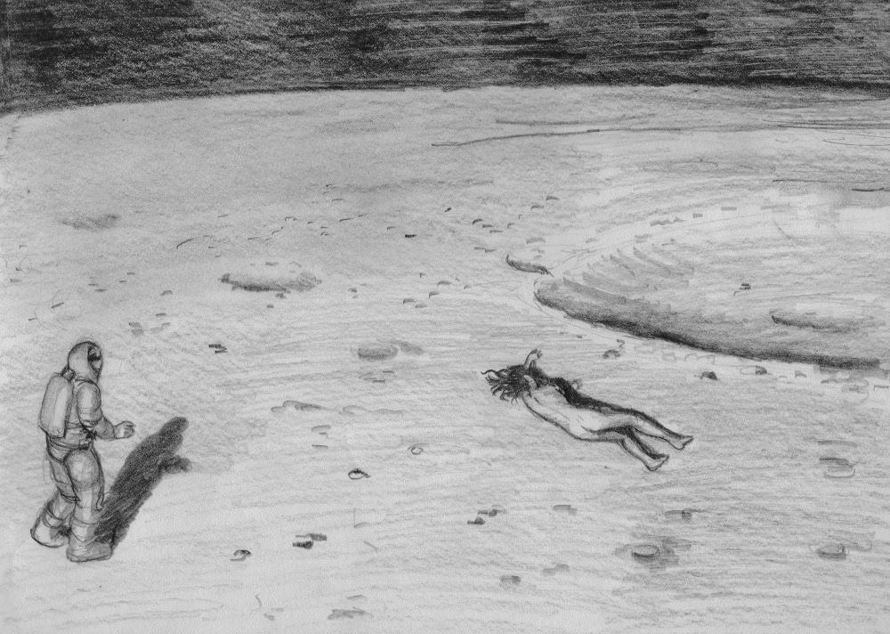 Upon the crater's edge