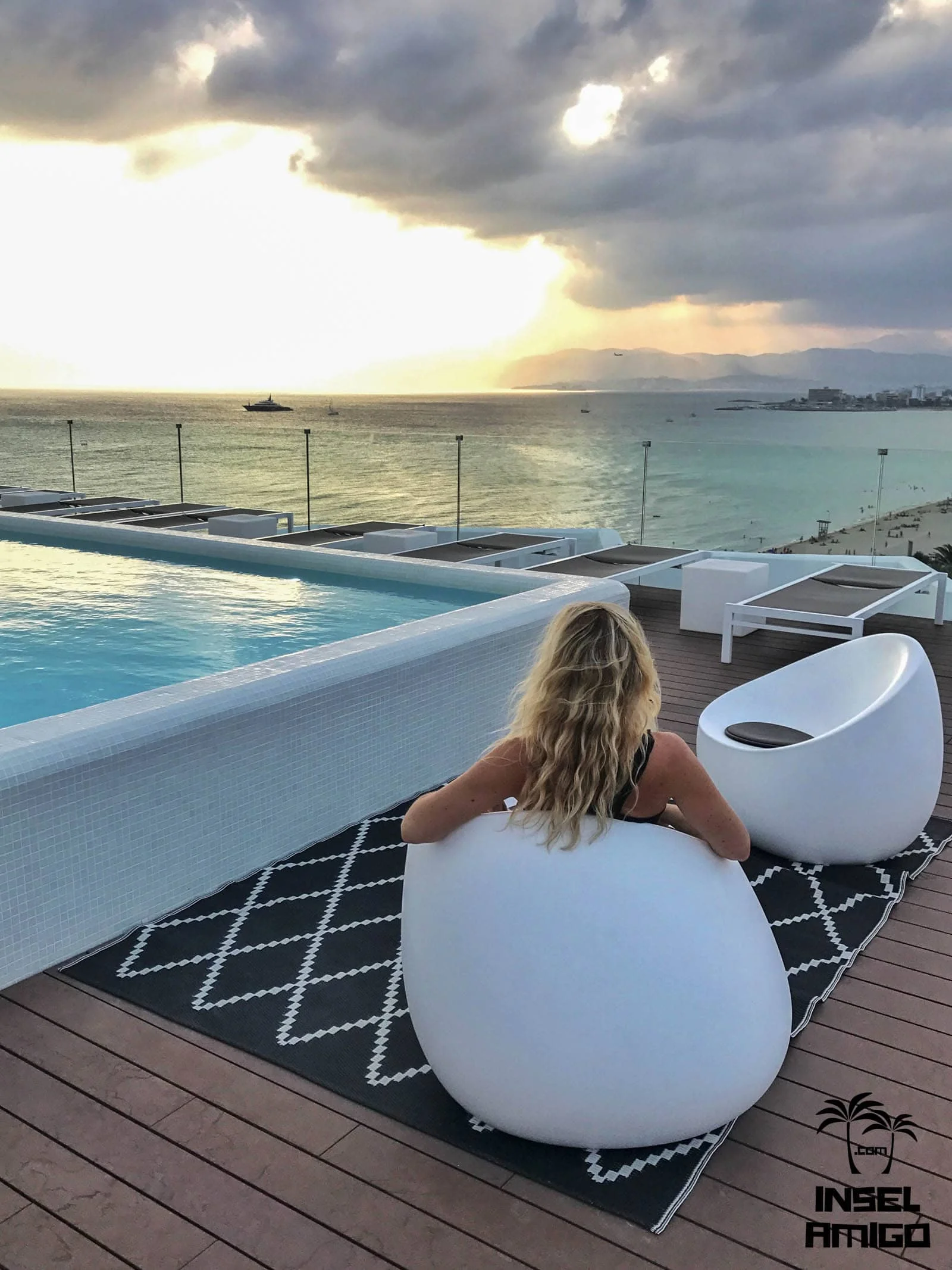 Blick von der HM Gran Fiesta Dachterrasse auf die Playa de Palma