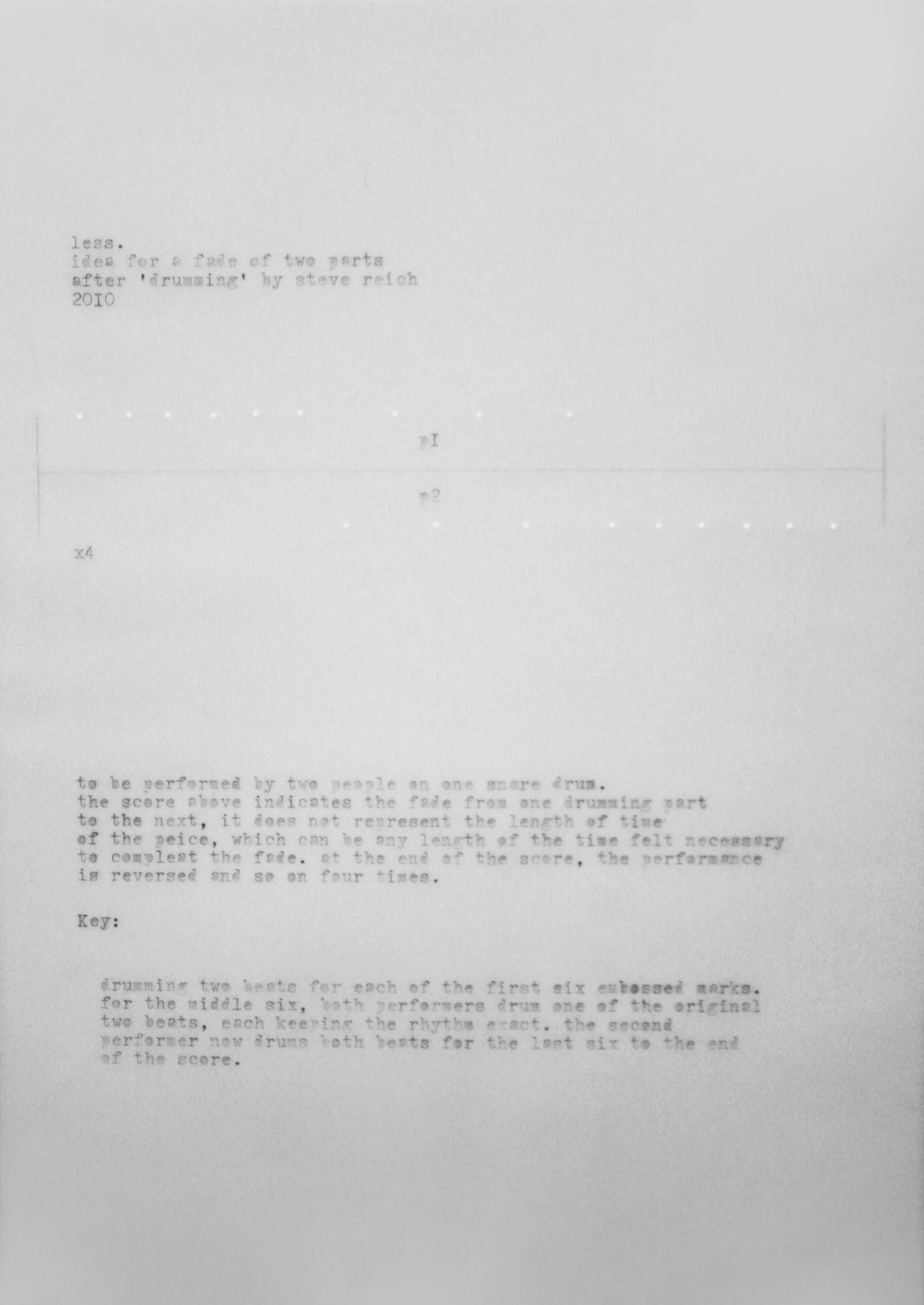 Idea for a fade of two parts, 2010