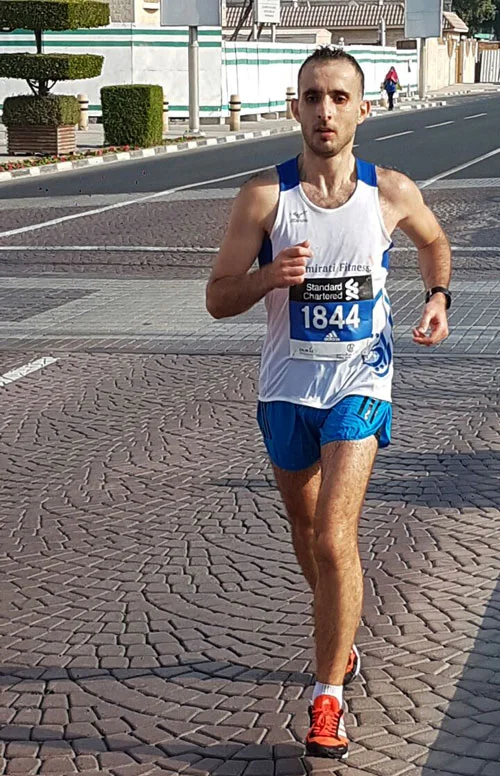 Mhd. Hasan Aljijakli during the Dubai Marathon 2017
