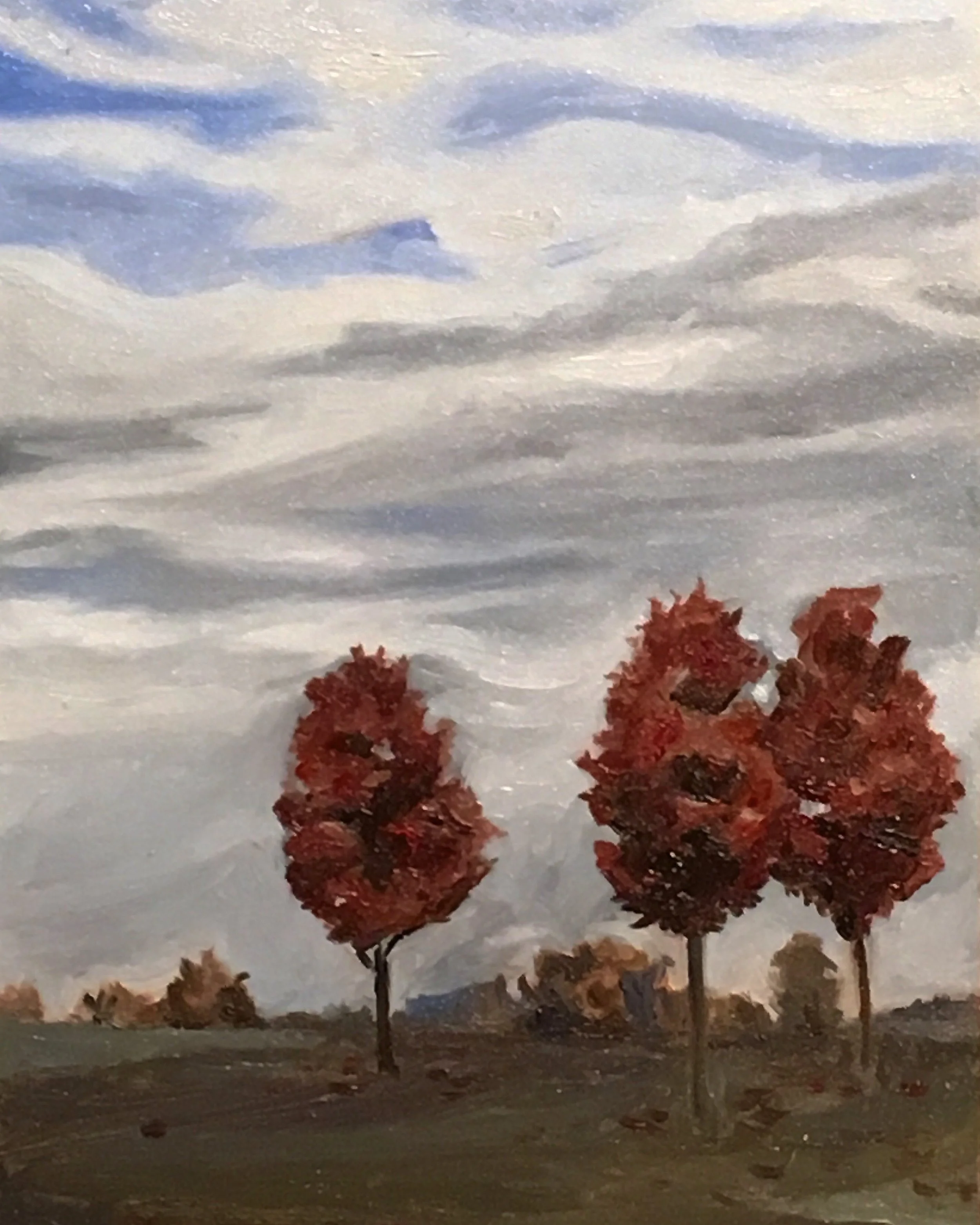  Three Trees Oil on Canvas 7 x 5 Inches 2016 Sold  Purchase Print  