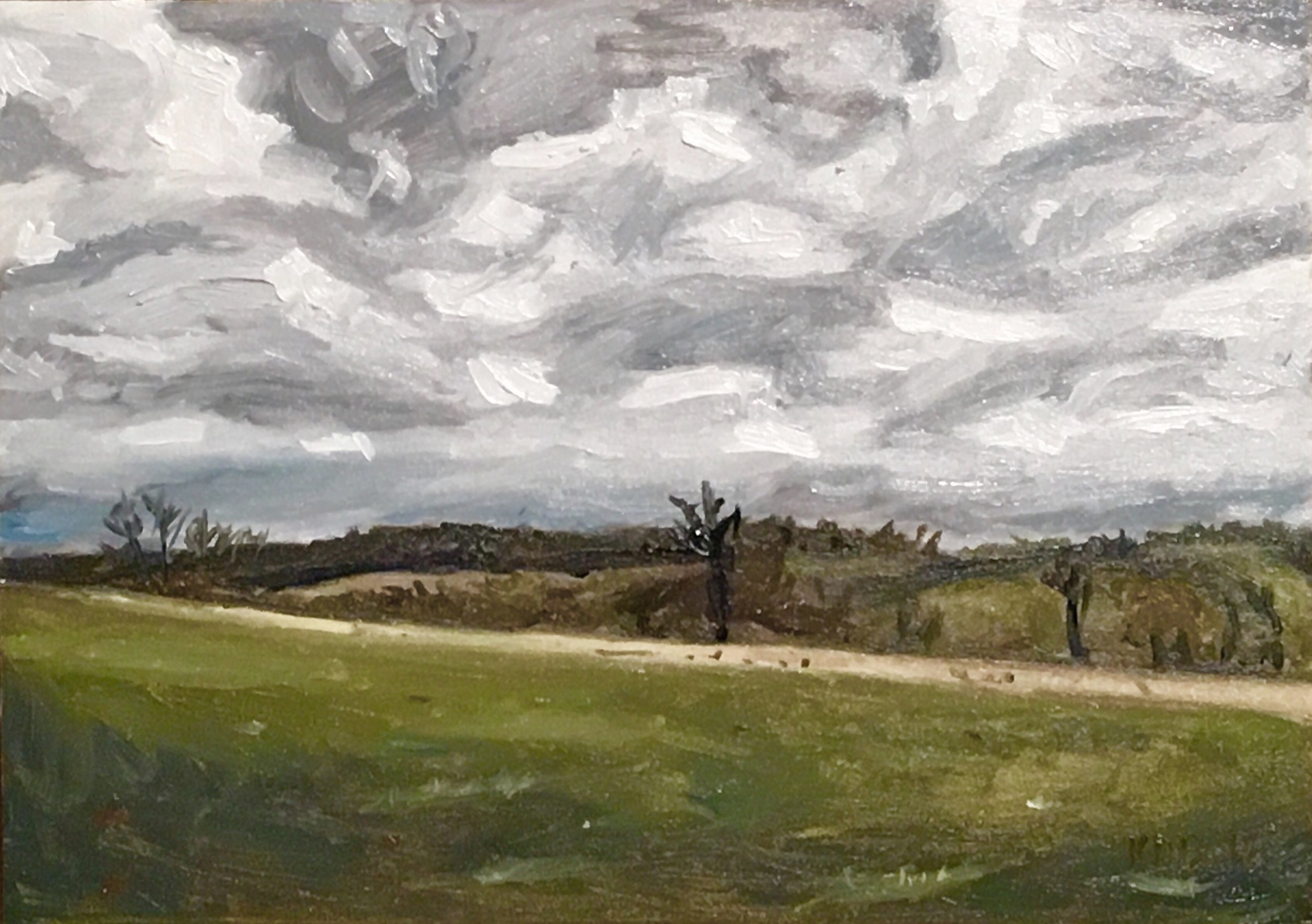  Looking over 222 5 x 7 Inches Oil on Board 2017  &nbsp; 