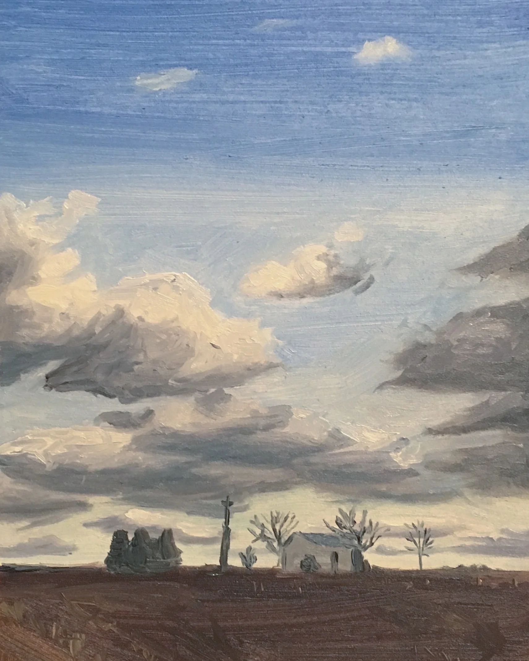  The Farm 7 x 5 inches Oil on Board 2017  