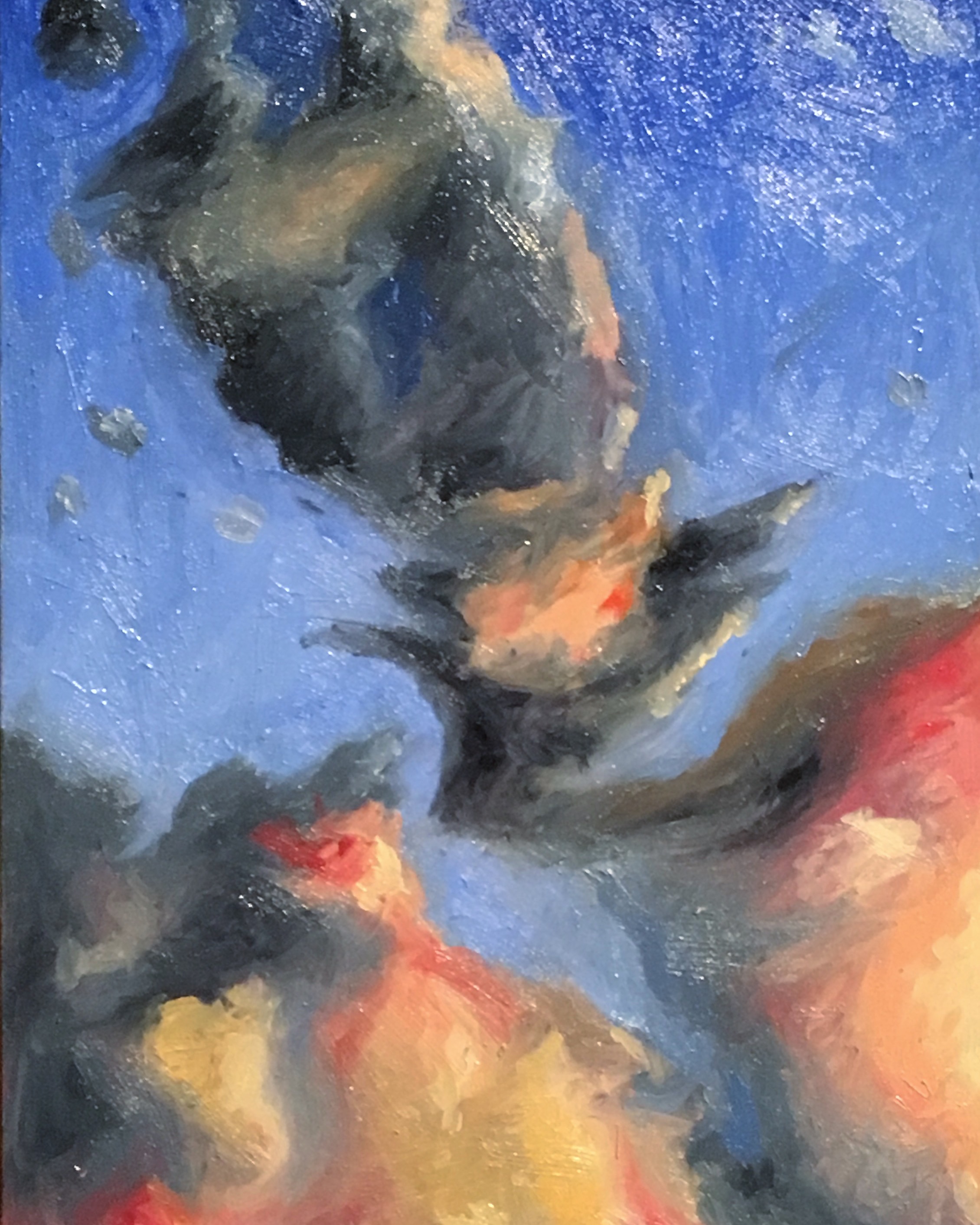  Clouds 3 7 x 5 Inches Oil on Board 2017  Purchase Print  