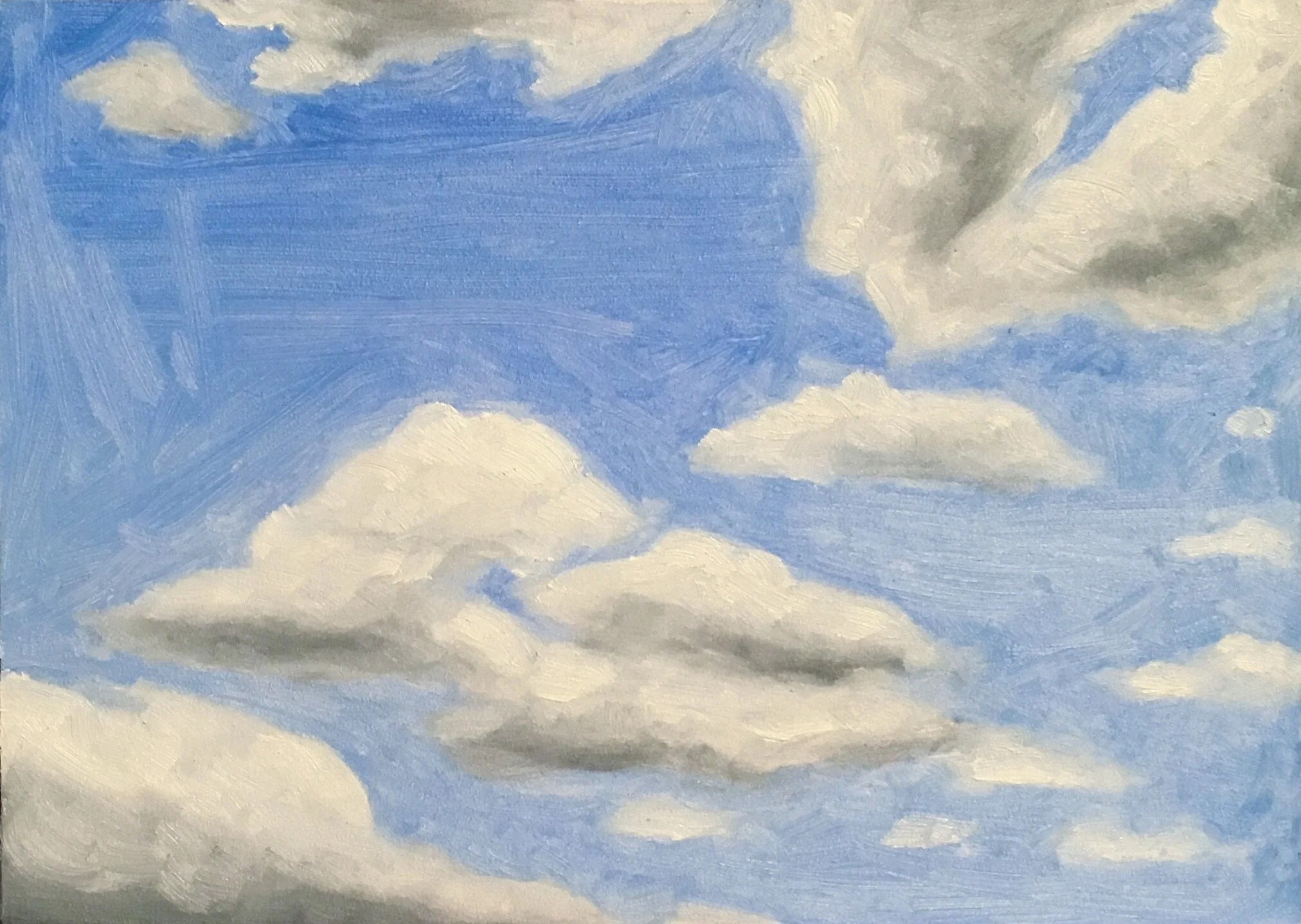  Clouds 10 5 x7 inches Oil on Board 2017 