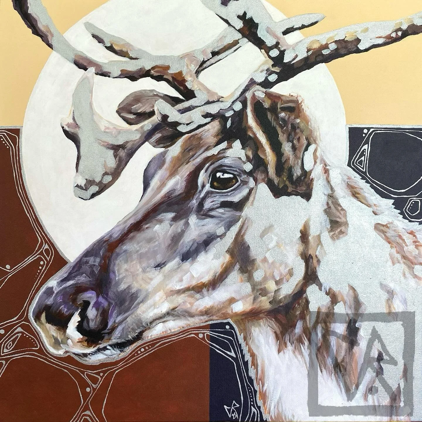 Georgette
20x20 inches, acrylic on canvas

I am in love with this colour palette. Who knew I was a purple fan. 

#caribou #canadianwildlife #canadianartist #animalart #animalartist