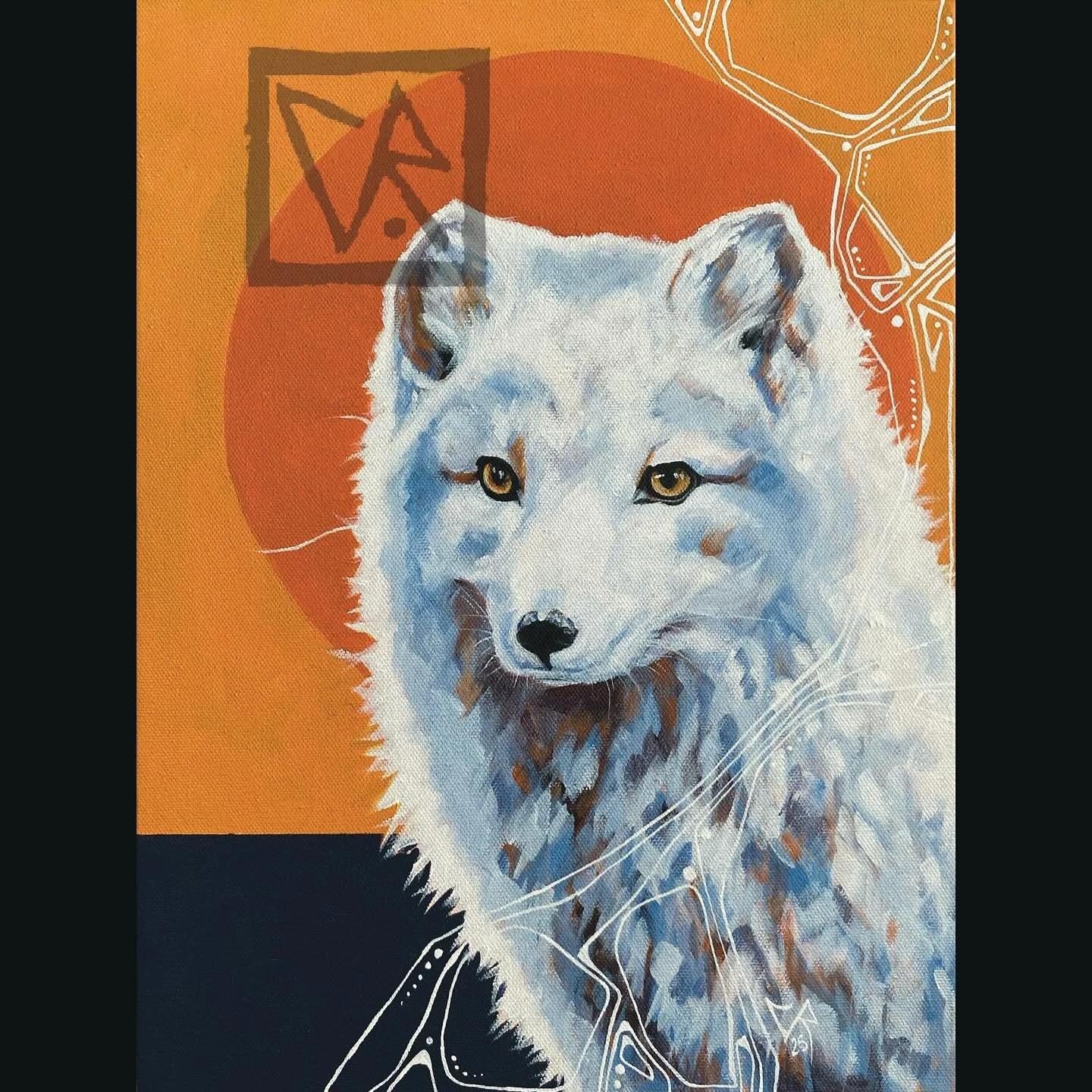 Sonya
12x16 inches, acrylic on canvas. 

The last of my June/July paintings from this year. I&rsquo;ve been feeling arctic inspired lately. 

#arcticfox #canadianartist #artist #animalart #animalartist #fox