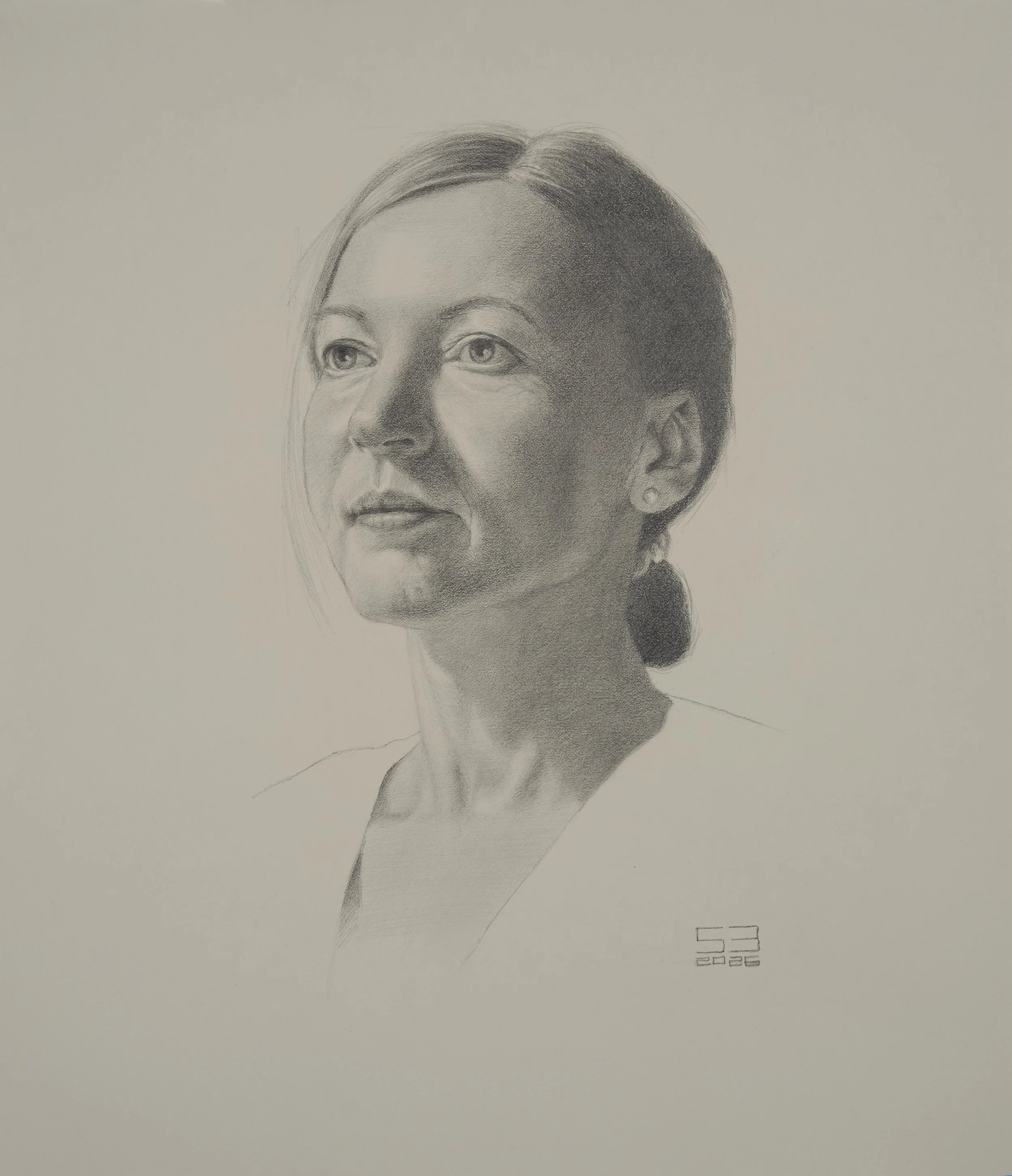 Alenka portrait, graphite on paper