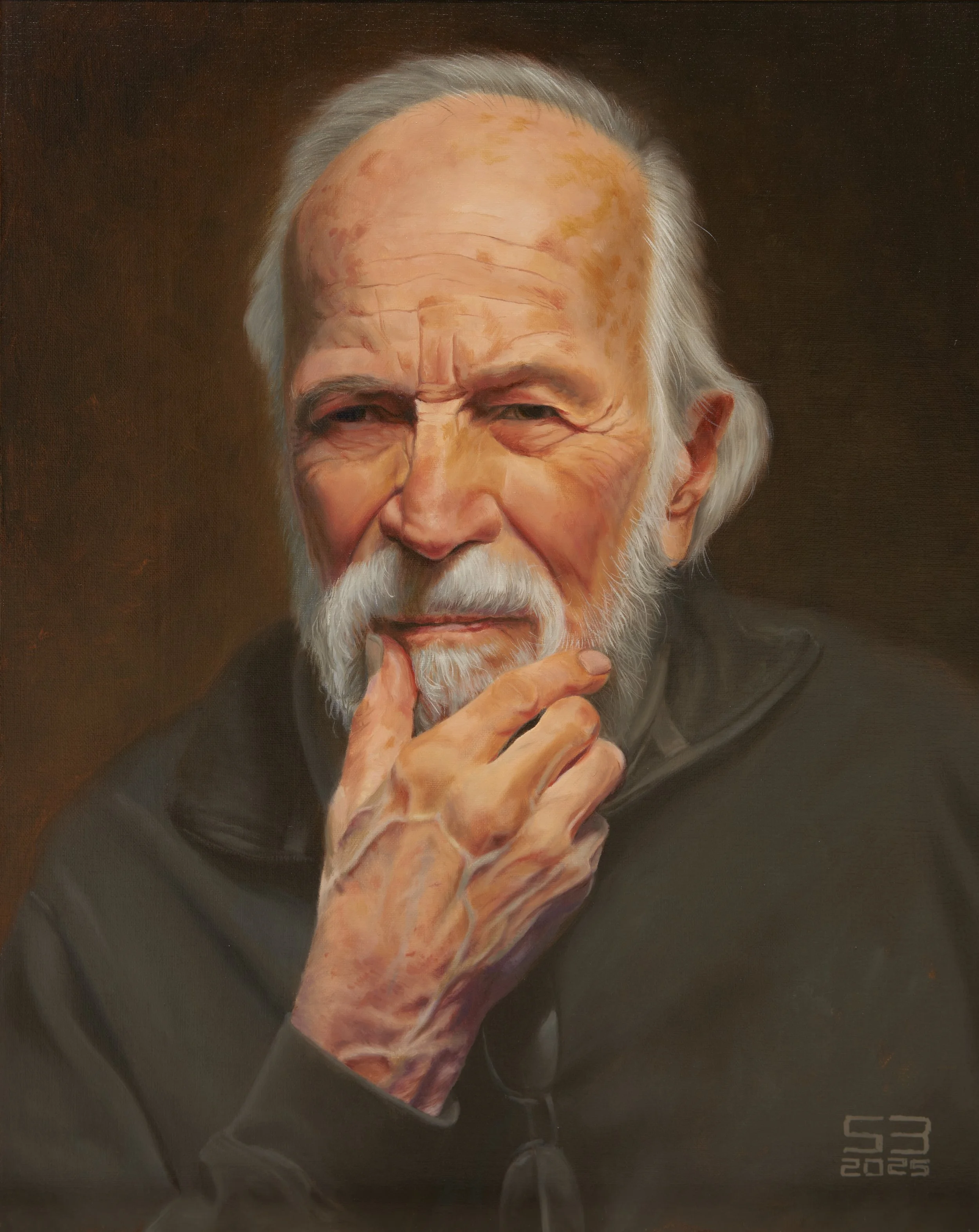 Burt Silverman. 16x18 Oil on linen panel.
(David Kassan masterclass)