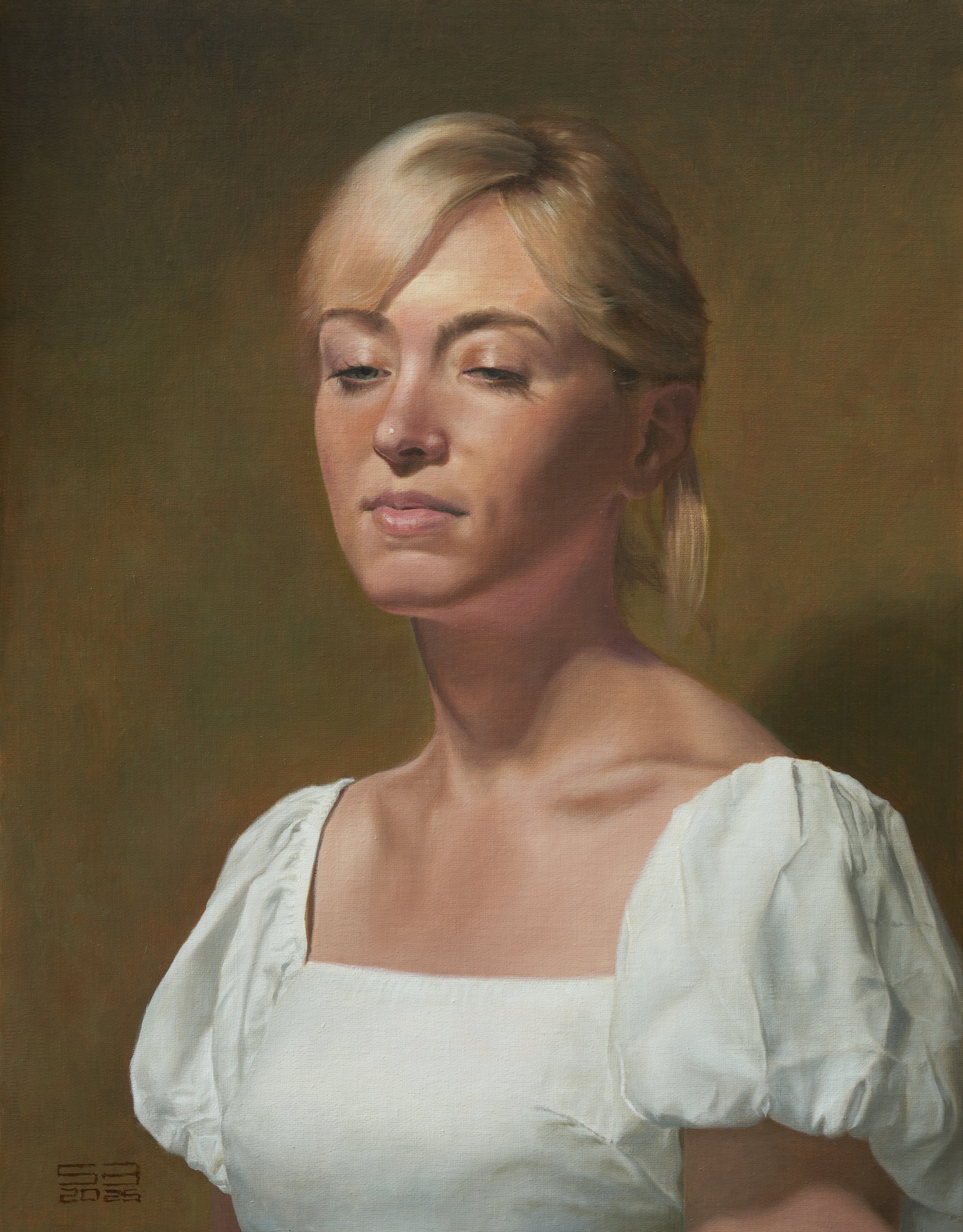 Portrait of Fianait Maye. 16x18 Oil on linen panel.
(East Oak studio)