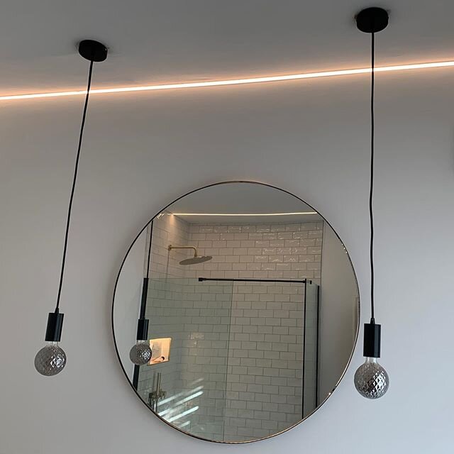 LED strip lighting can be installed almost anywhere these days, in tile or plaster. Make it pop! #LED #bathroomdesign #bathroomremodel #bathroomdecor #bathroom #lighting #poynton #prestbury #wilmslow #knutsford #hale